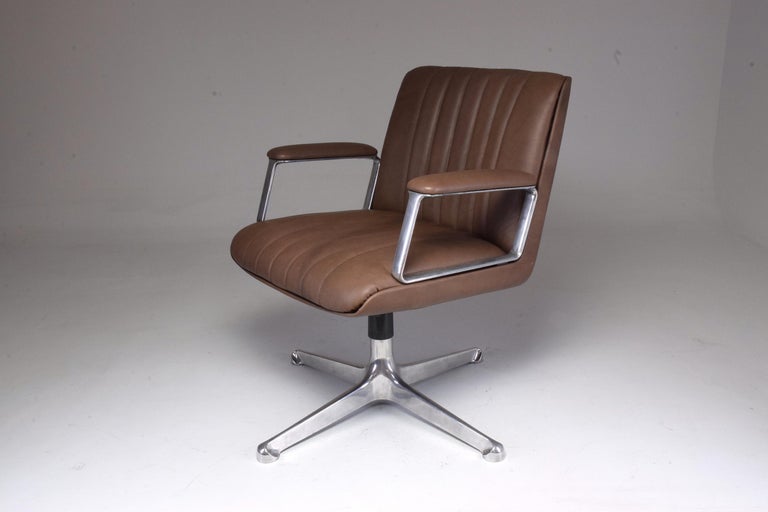 Polished Midcentury Osvaldo Borsani Office Chair, 1960s