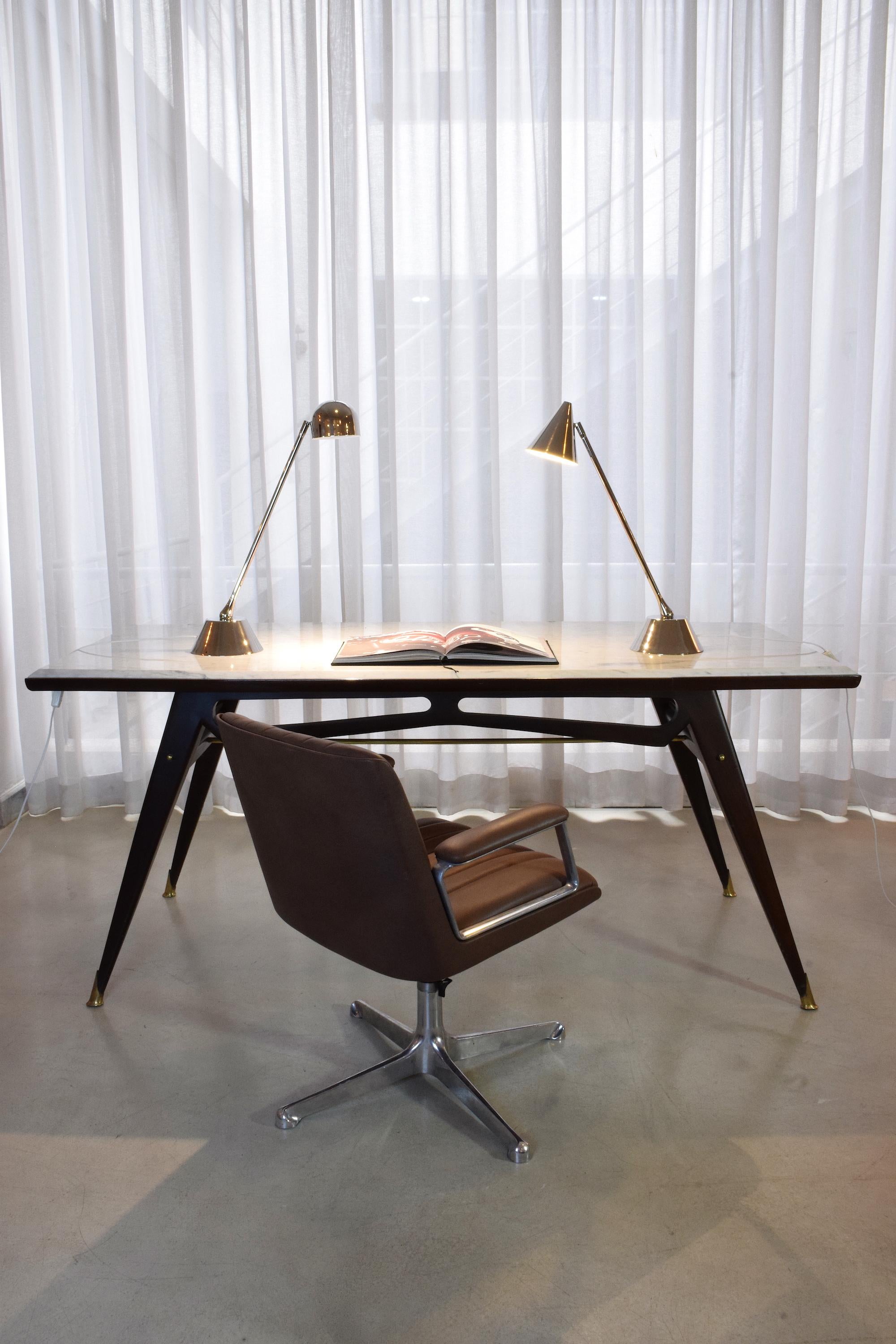 Midcentury Osvaldo Borsani Office Chair, 1960s In Good Condition In Paris, FR