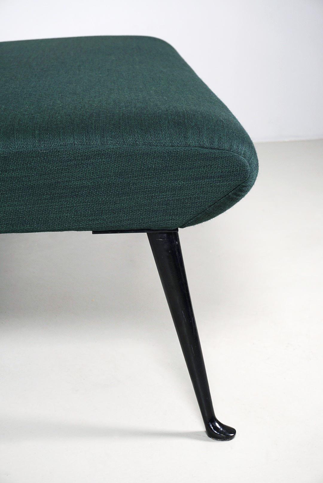 Lacquered Midcentury Osvaldo Borsani Sofa, Dark Green, Tecno Milano, Italy, 1954