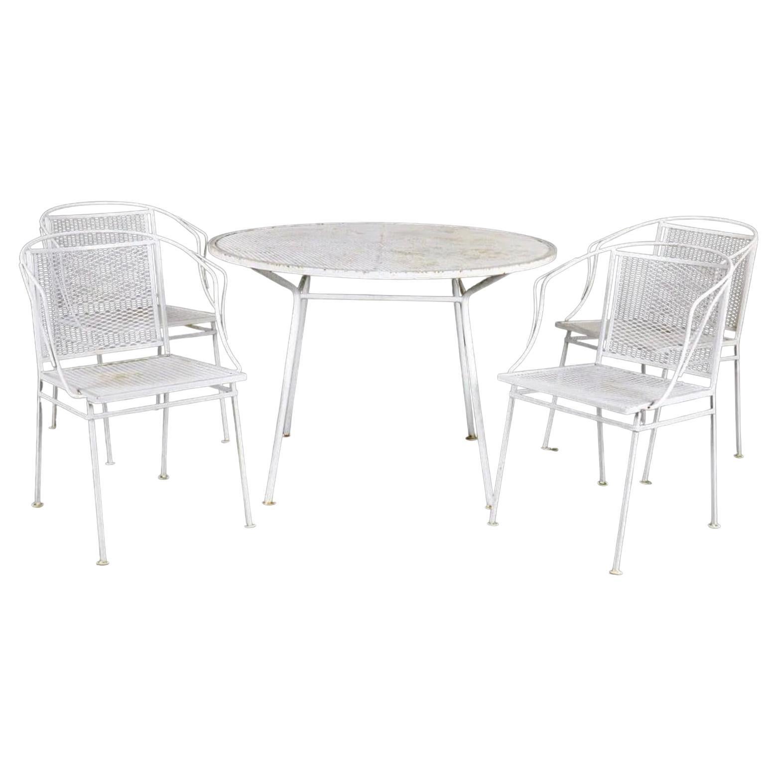 Juego de comedor de exterior de mediados de siglo