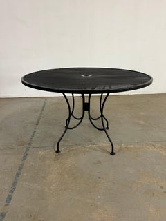 Mid-Century Outdoor Iron Salerini Style 48" Round Dining Table
