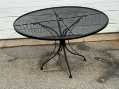 Mid-Century Outdoor Iron Salterini Round 48" Dining Table