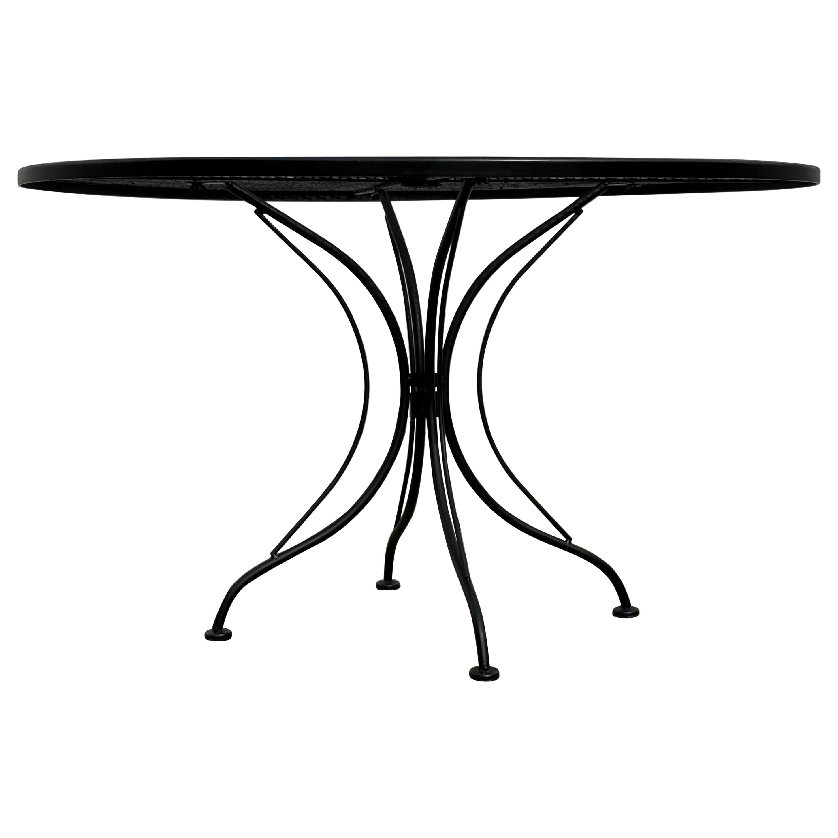 Mid-Century Outdoor Iron Salterini Round 48" Dining Table