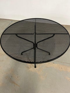 Mid-Century Outdoor Iron Salterini Style 54" Round Dining Table