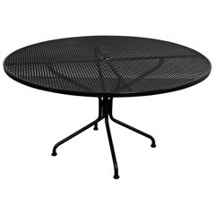 Mid-Century Outdoor Iron Salterini Style 54" Round Dining Table