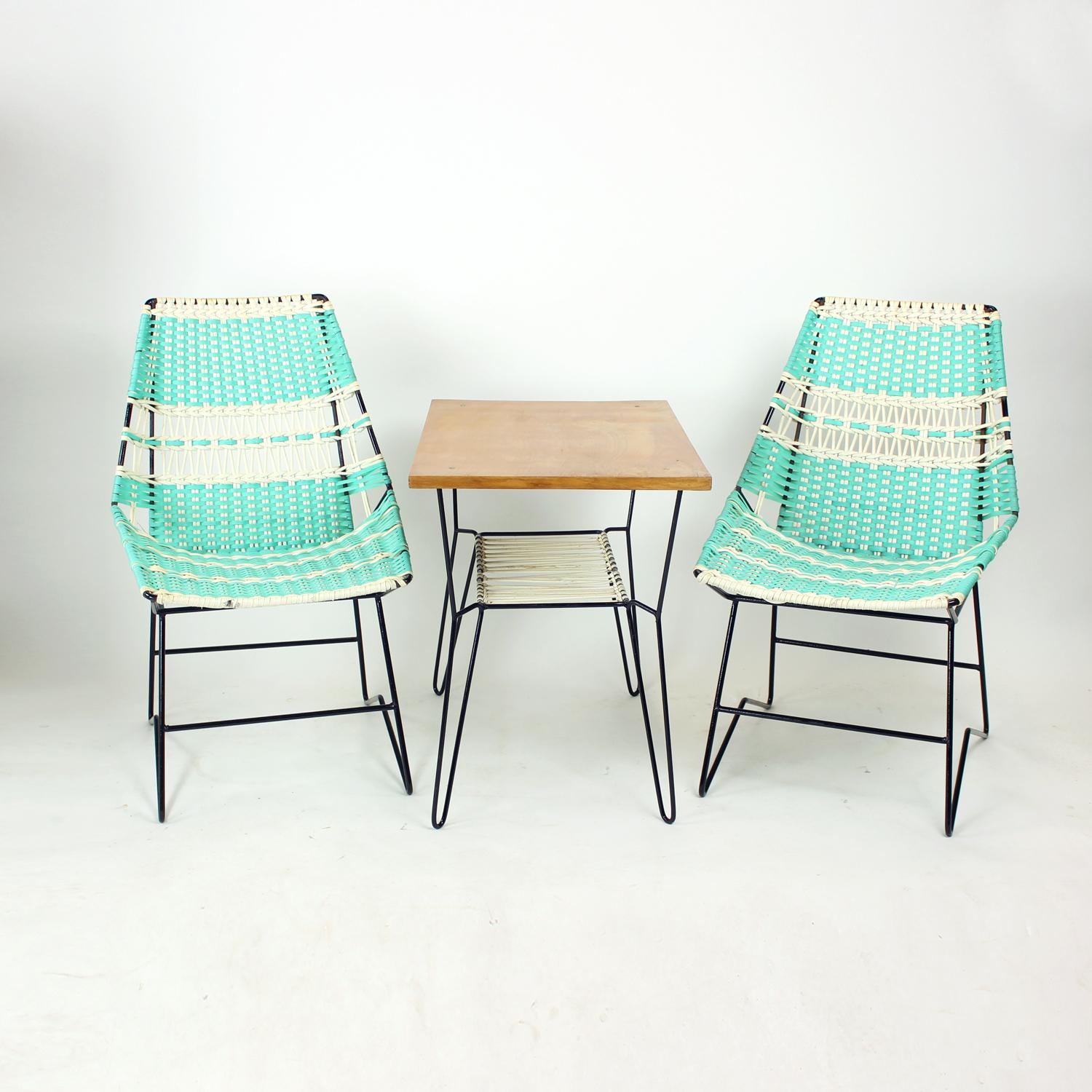 Mid Century Sitzgarnitur für draußen, Tschechoslowakei, 1960er Jahre (Moderne der Mitte des Jahrhunderts) im Angebot