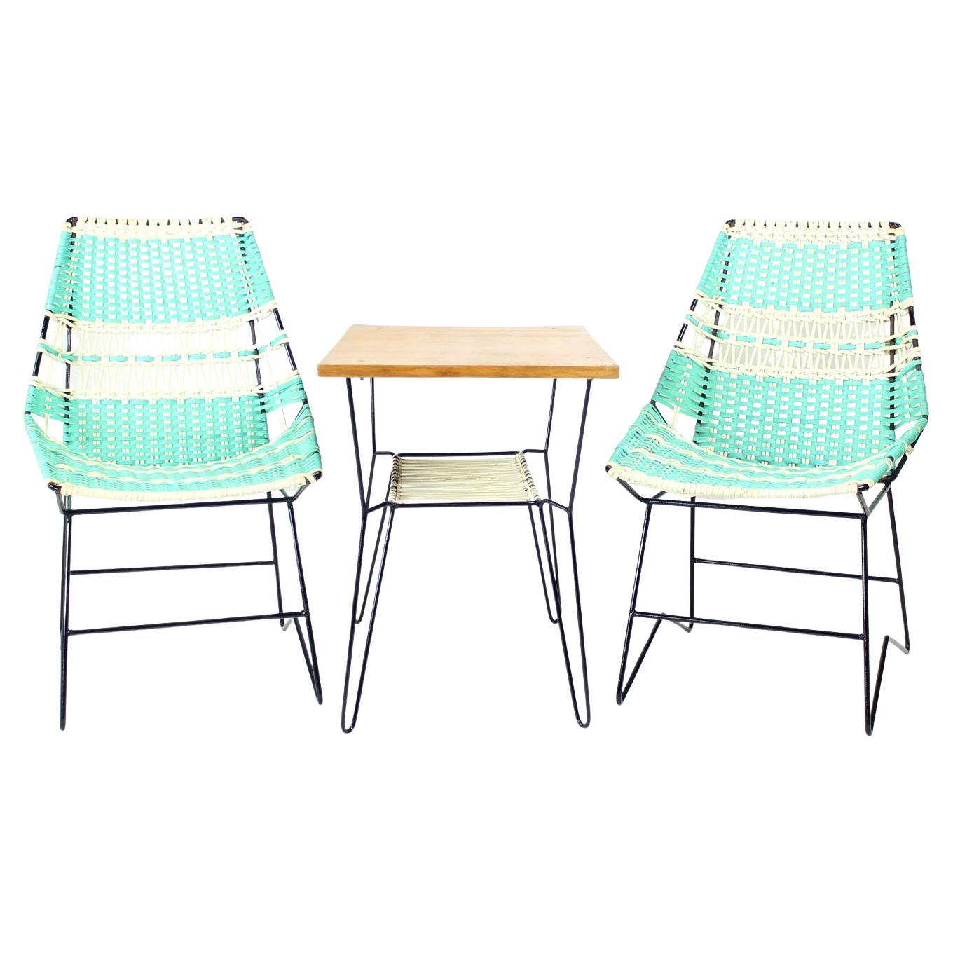 Mid Century Sitzgarnitur für draußen, Tschechoslowakei, 1960er Jahre im Angebot