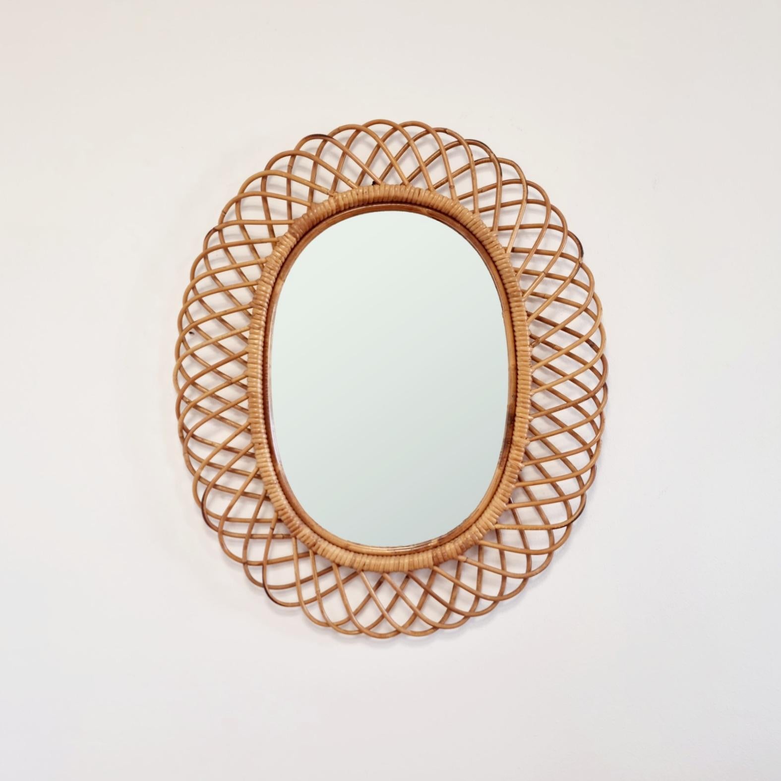Bamboo mirror made in the 60s.
In excellent vintage condition with minor signs of use and age.