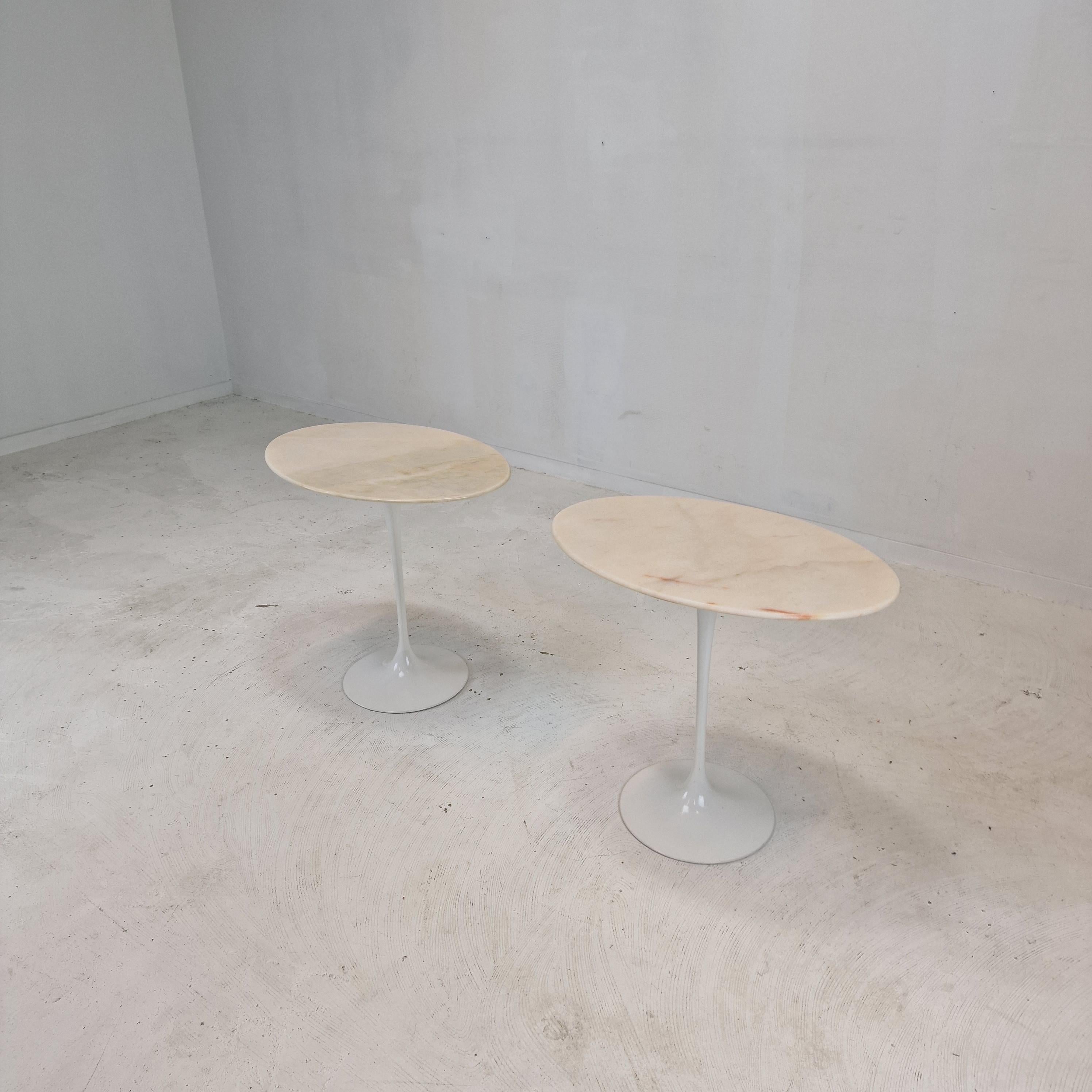 Mid-Century Oval Marble Side Table by Eero Saarinen for Knoll For Sale 7
