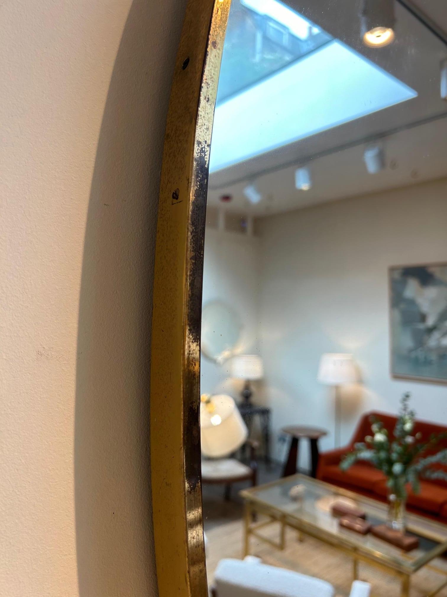 20th Century Mid-Century Oval Mirror For Sale