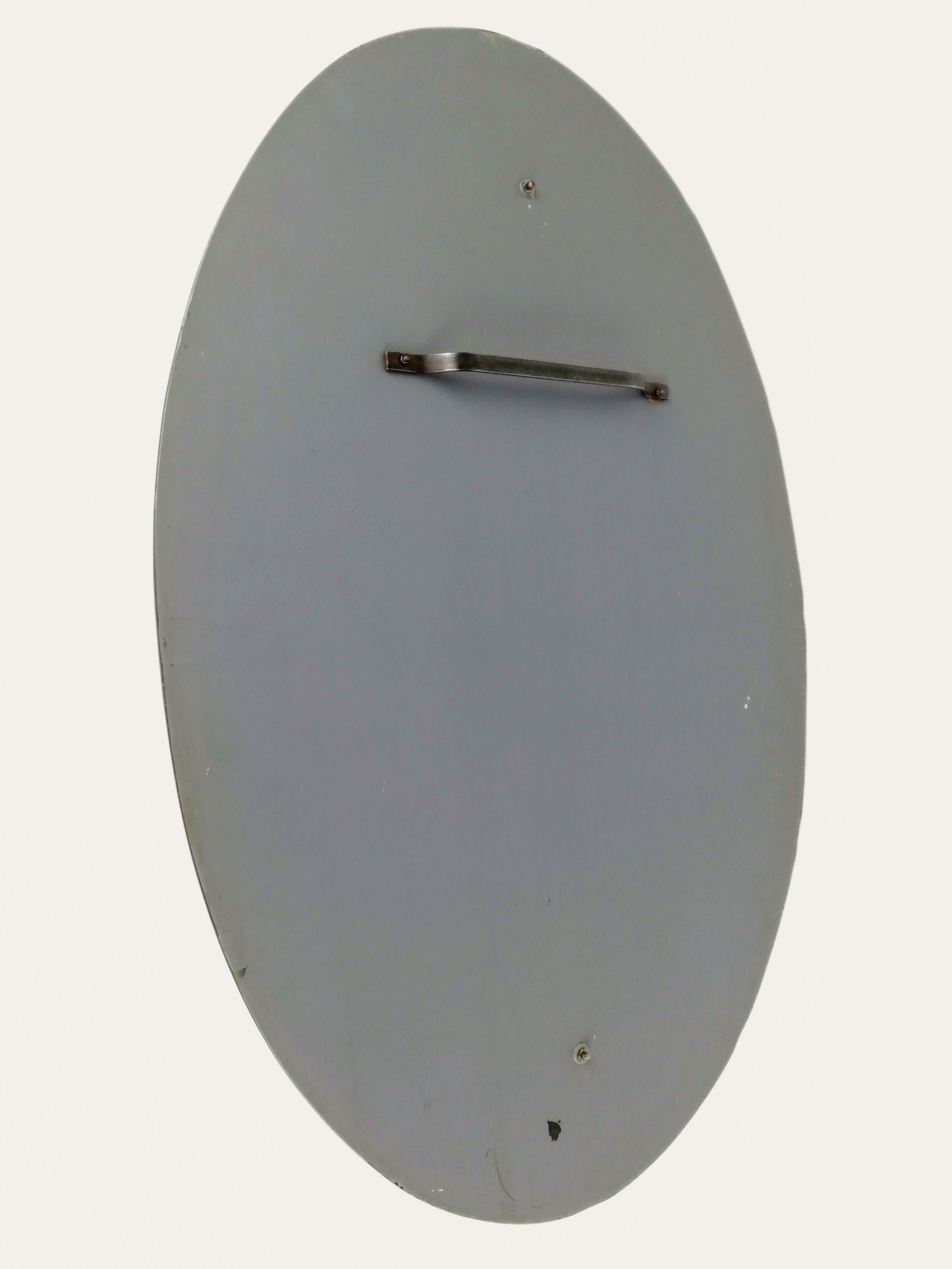 Mid-Century Oval Mirror from Cristal Art, Italy, 1960 5