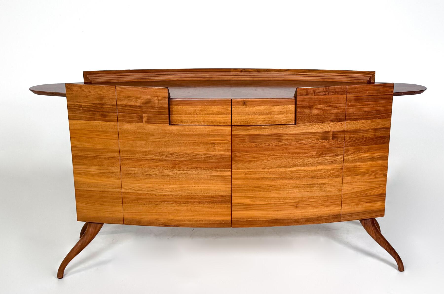 Ovales Sideboard aus der Jahrhundertmitte von Cecotti Collezioni (Holz) im Angebot