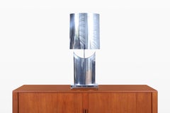Mid-Century Oversized Chrome Lamp by Curtis Jere, Signed