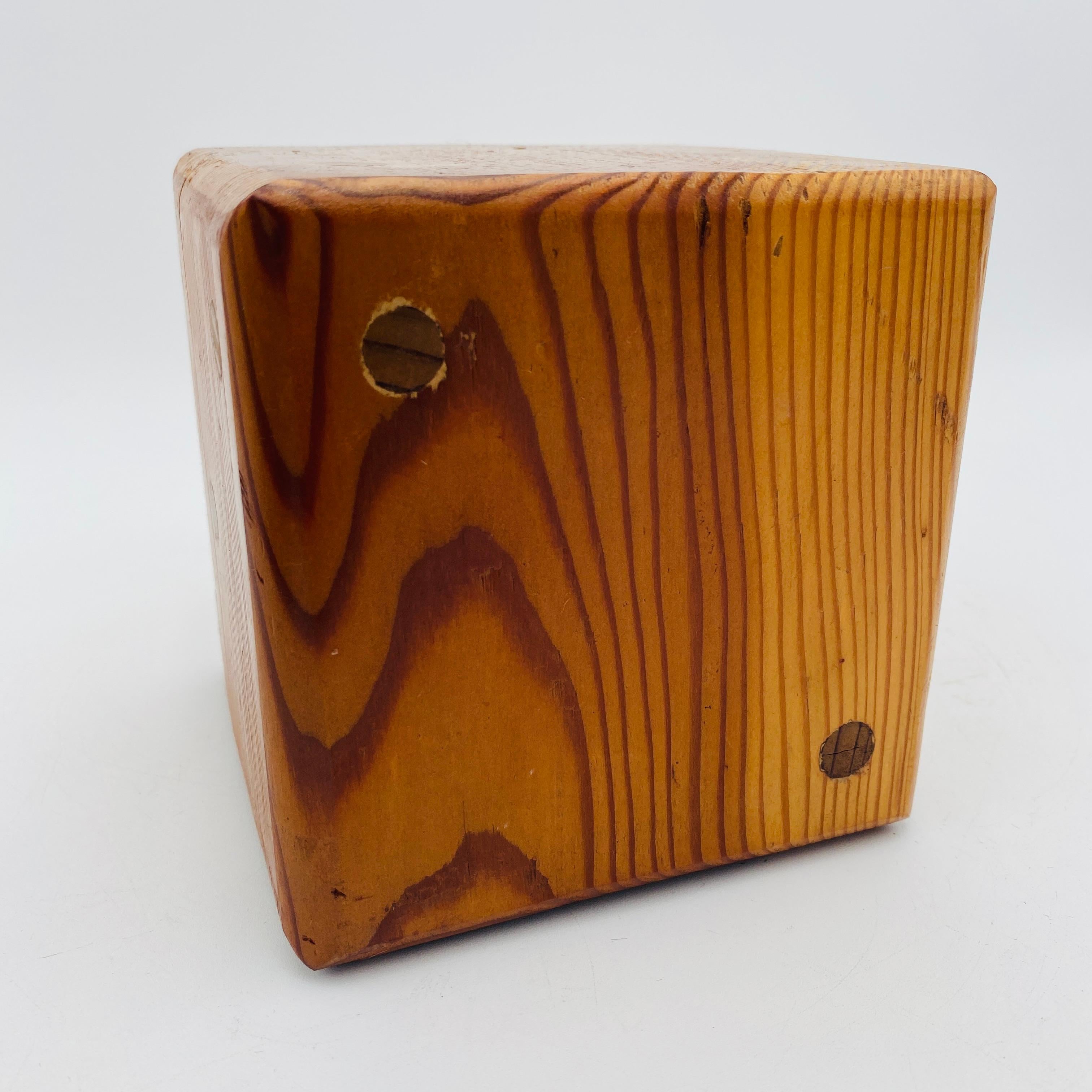 Mid Century Oversized Dice Hand Crafted Wood Bookends 1970s For Sale 11