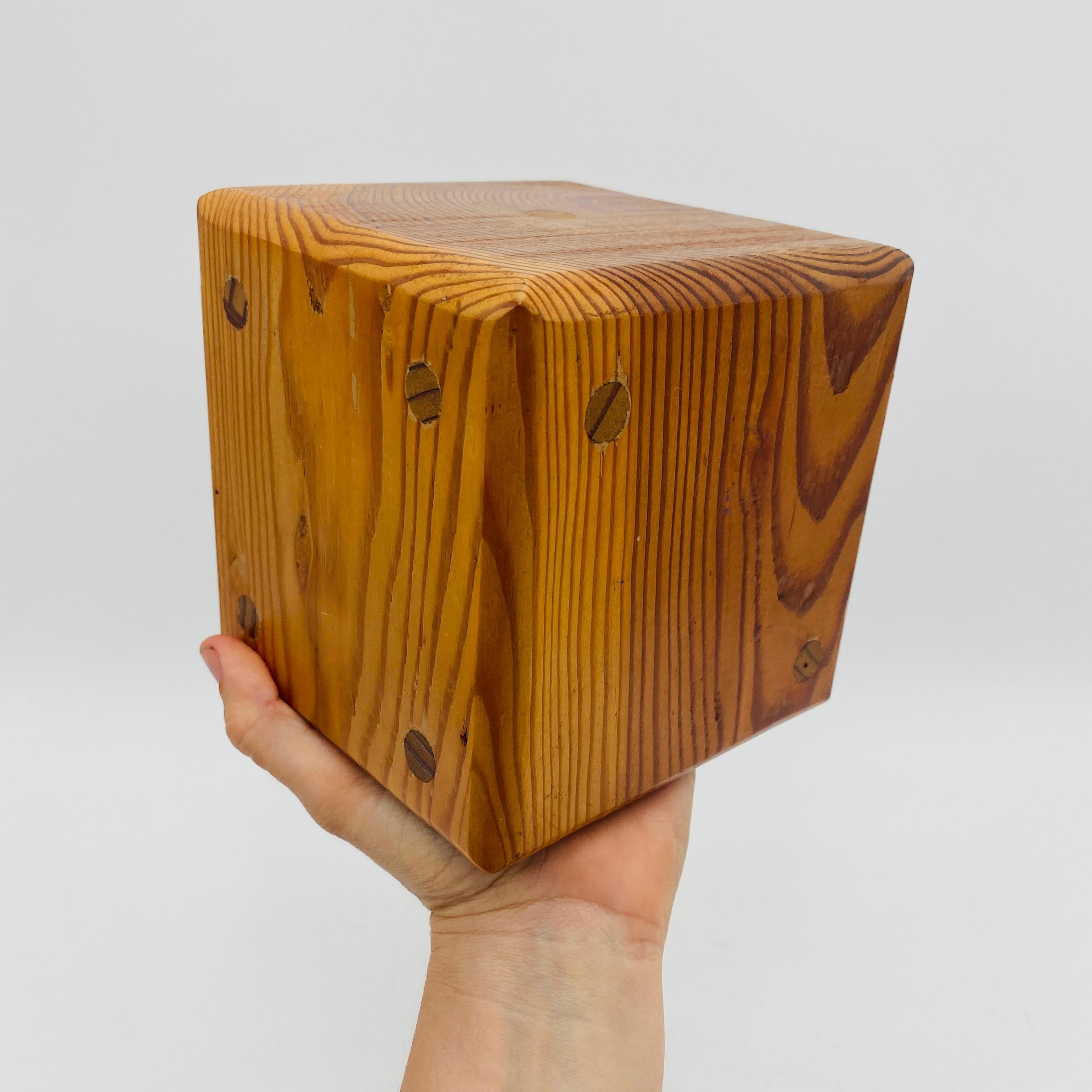 Mid Century Oversized Dice Hand Crafted Wood Bookends 1970s For Sale 13