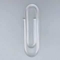 Mid Century Oversized Paperclip Lucite Sculpture