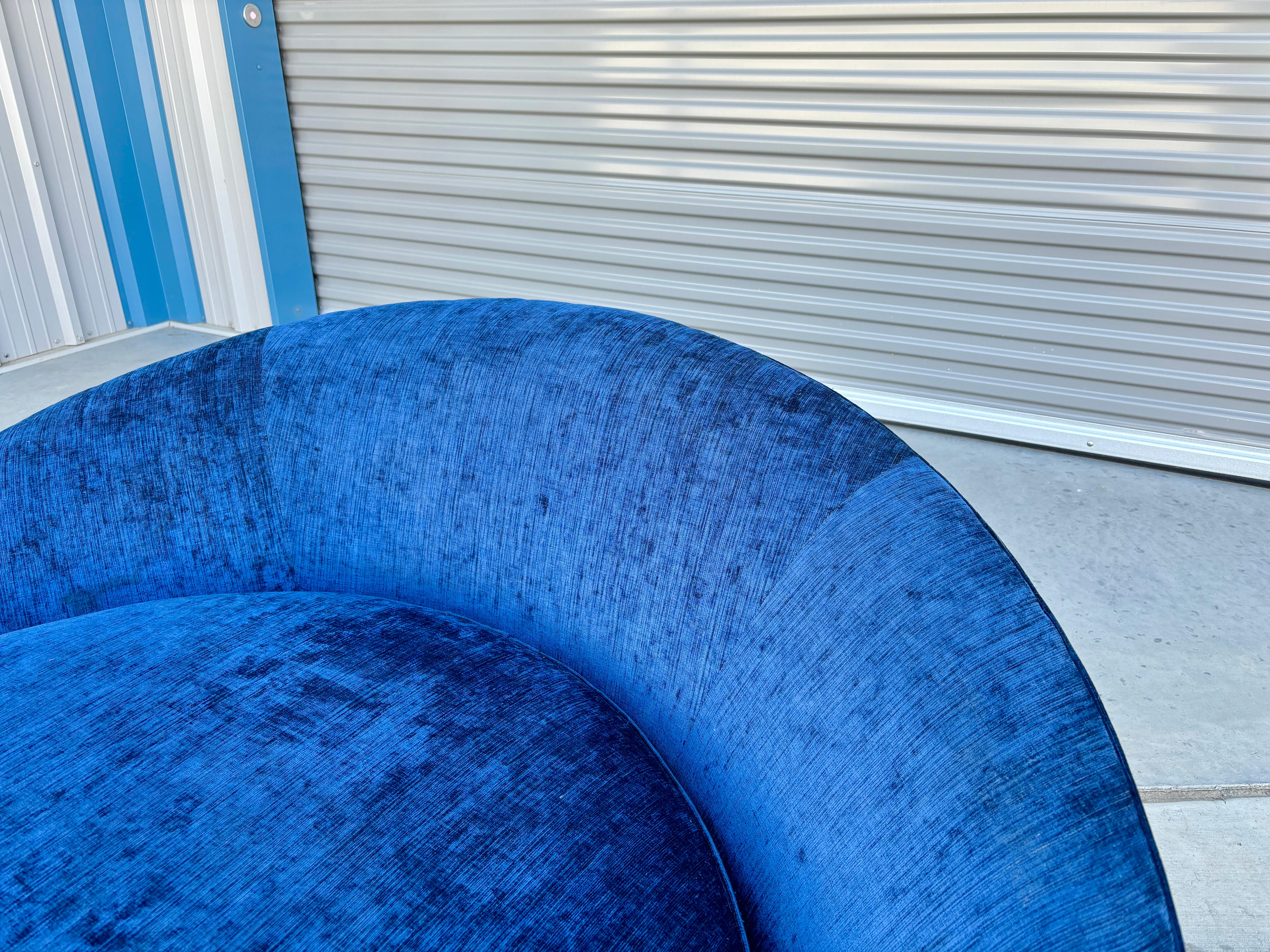 Tissu Chaise longue ronde surdimensionnée « Satellite » de Milo Baughman en vente