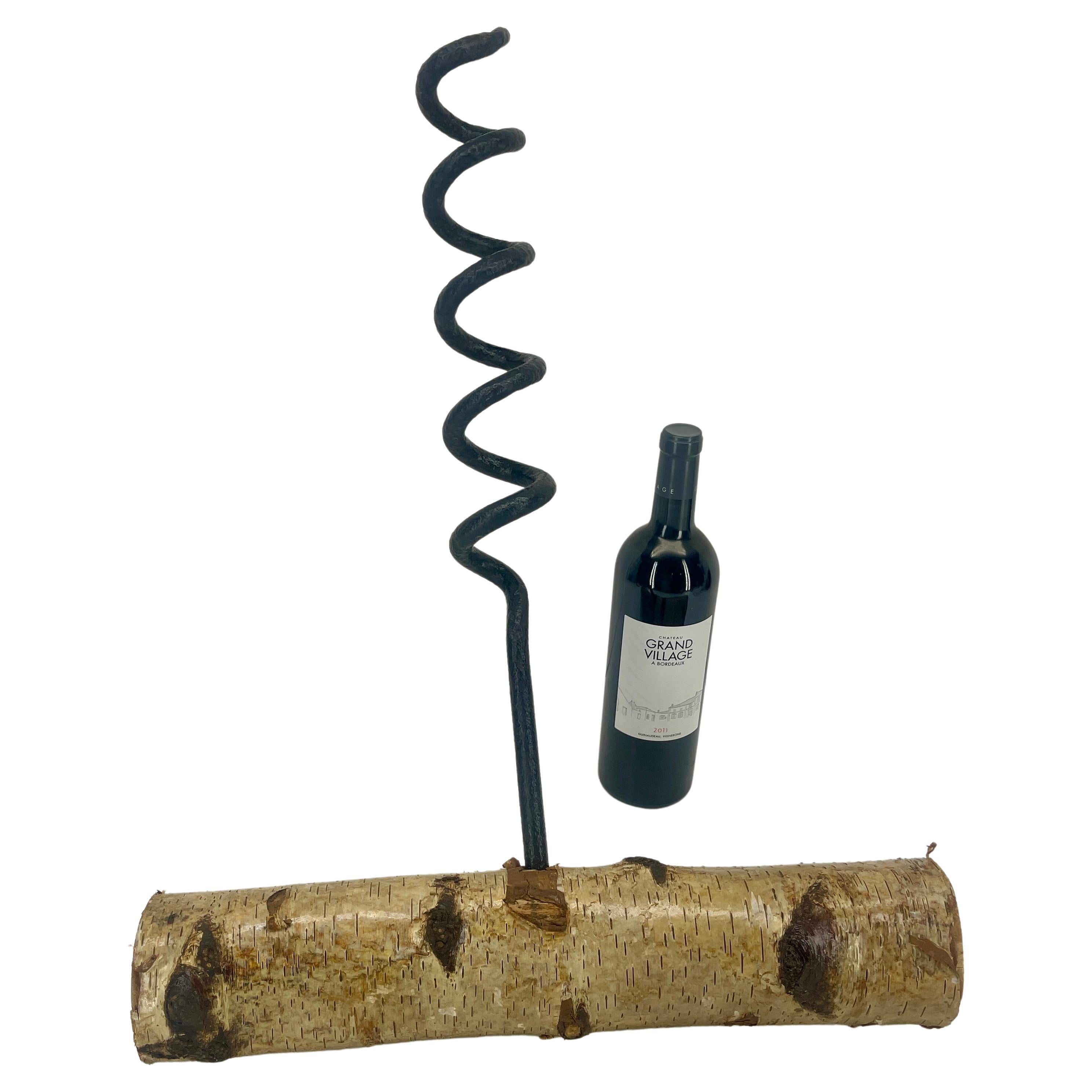 Mid-Century Oversized Wine Whiskey Corkscrew Sculpture  In Good Condition For Sale In Haddonfield, NJ