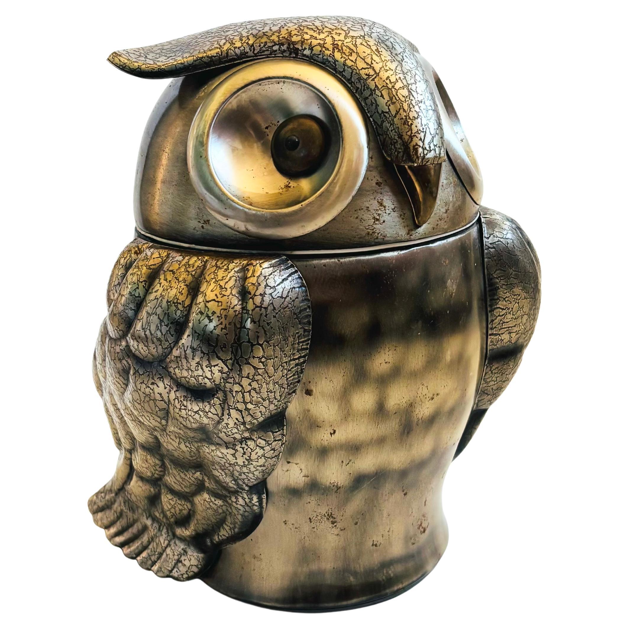 Mid Century Owl Ice Bucket by Seymour Mann For Sale