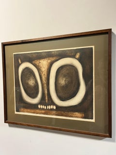 Gufo di metà secolo Joseph Demarais Litografia all'acquaforte