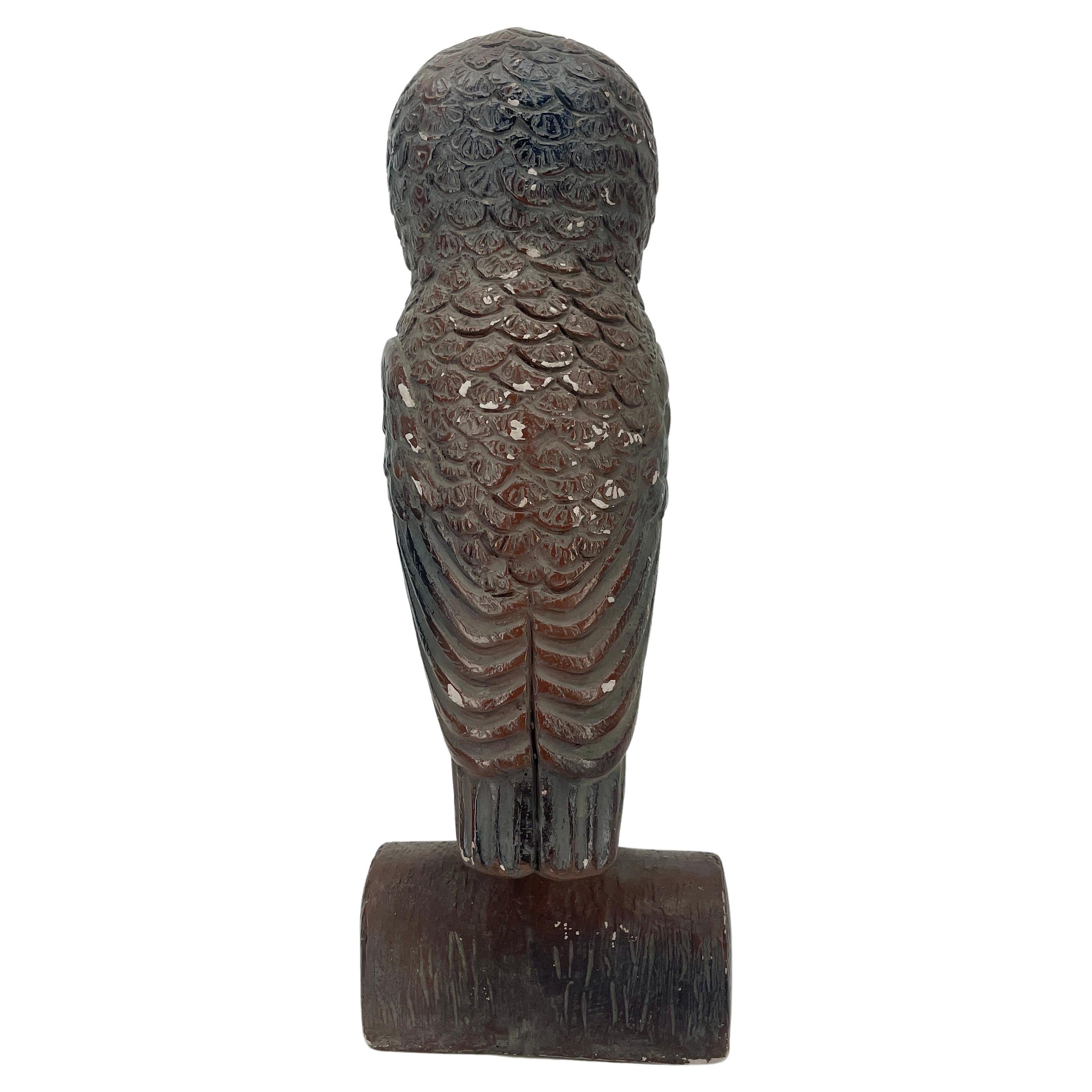 Sculpture de hibou du milieu du siècle sur pied en vente 2