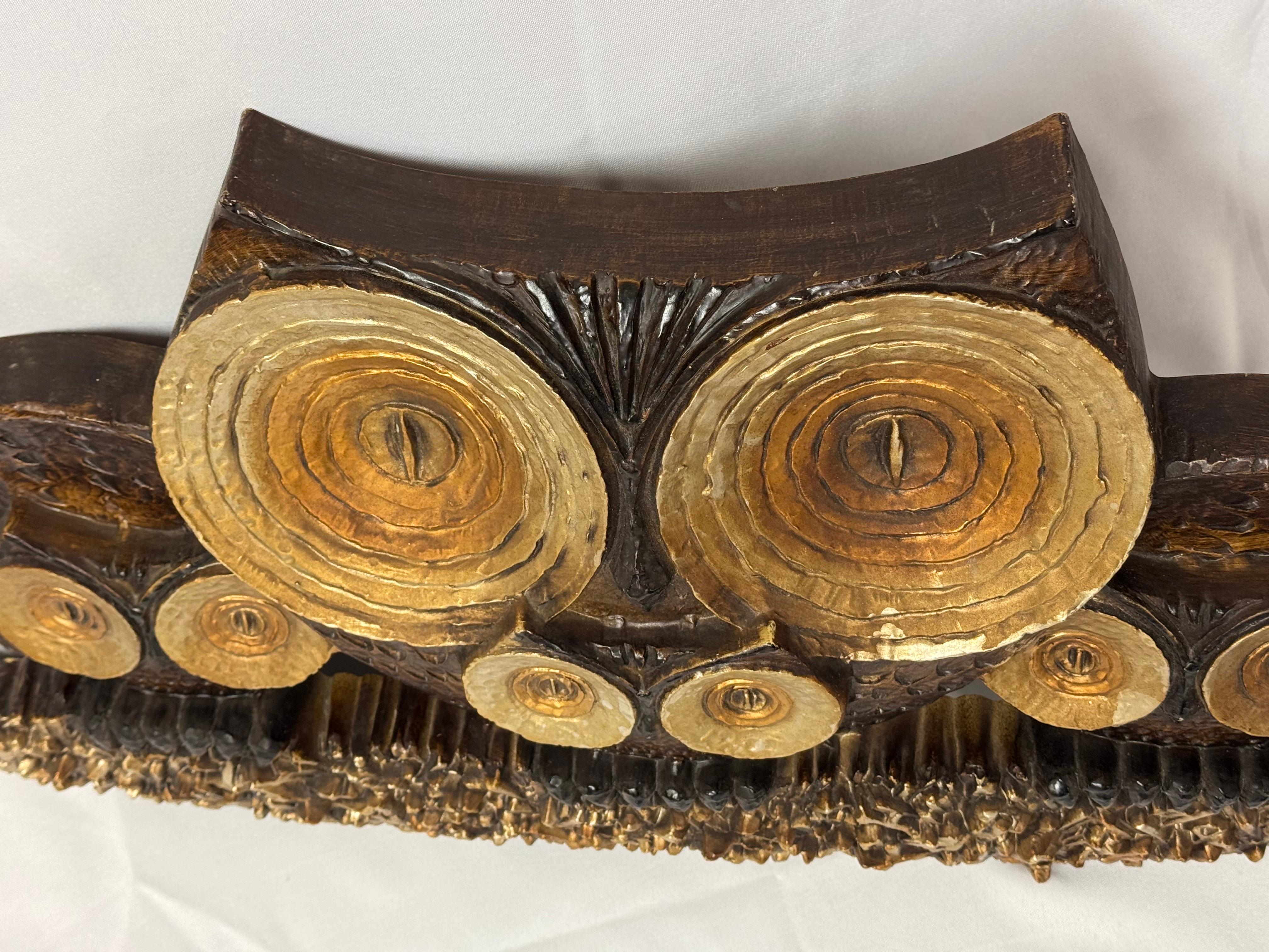 Mid Century Eule Wandskulptur im Angebot 4
