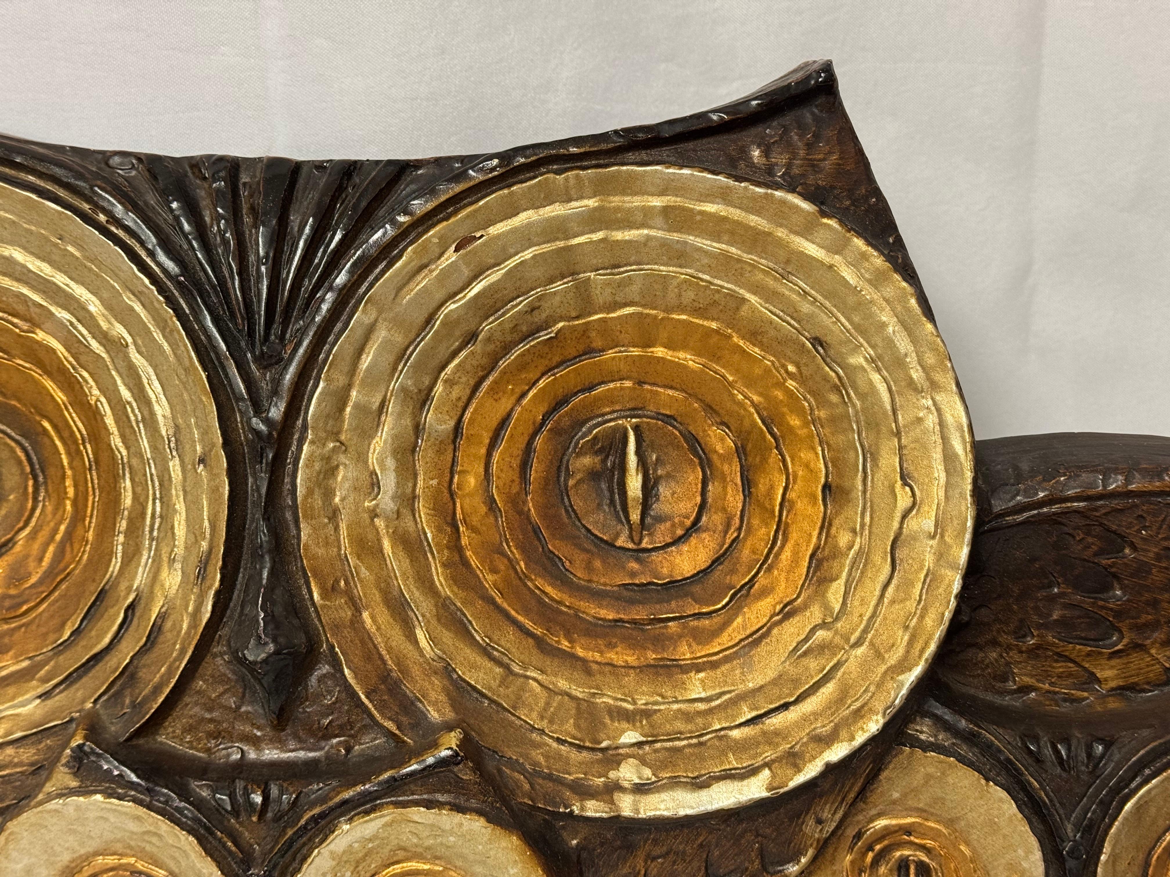 Mid Century Eule Wandskulptur im Angebot 6