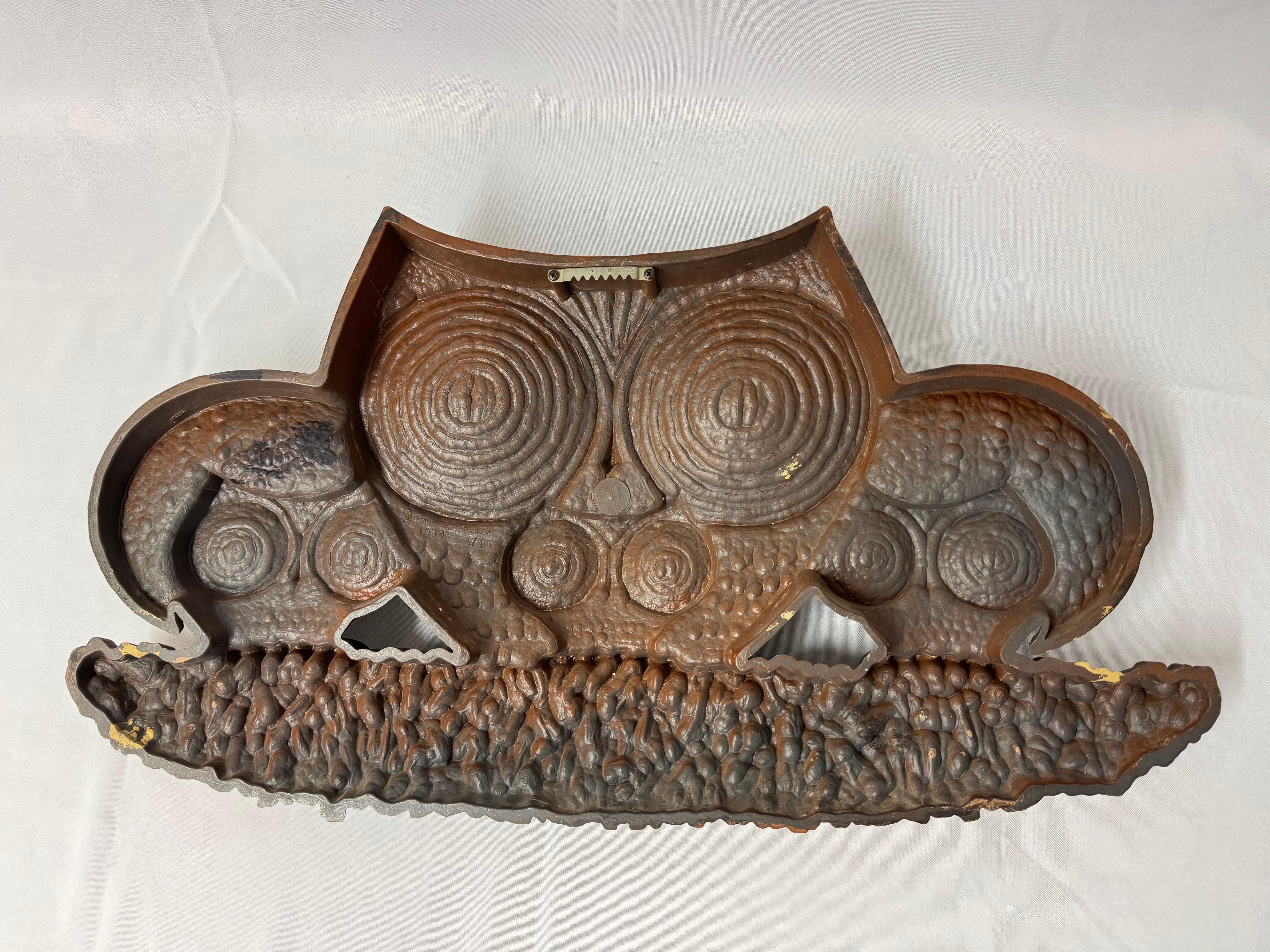 Mid Century Eule Wandskulptur im Angebot 13