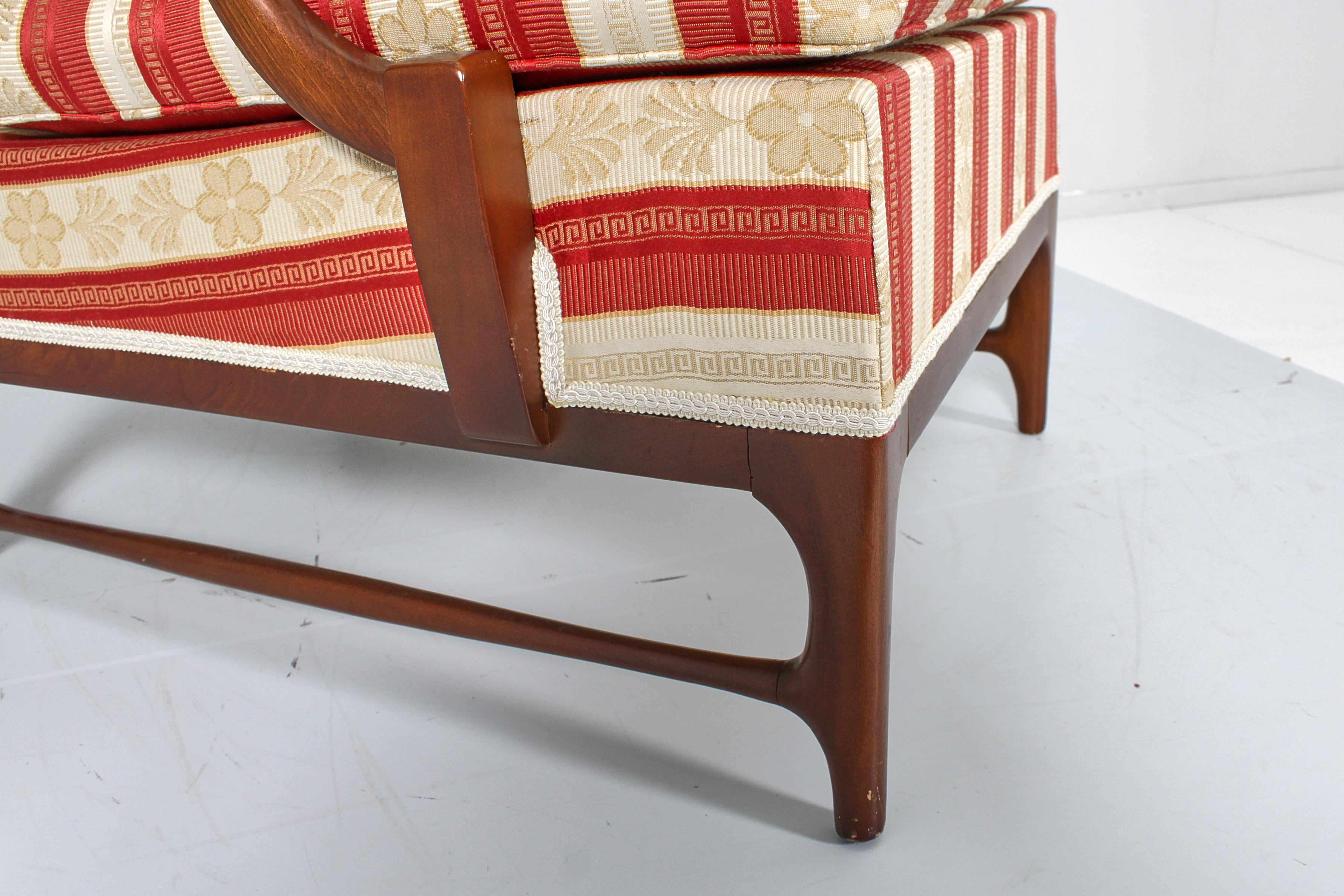 Mid-Century-Sessel aus Holz und Satin, P. Buffa für Frama, 60er Jahre, Italien  im Angebot 5