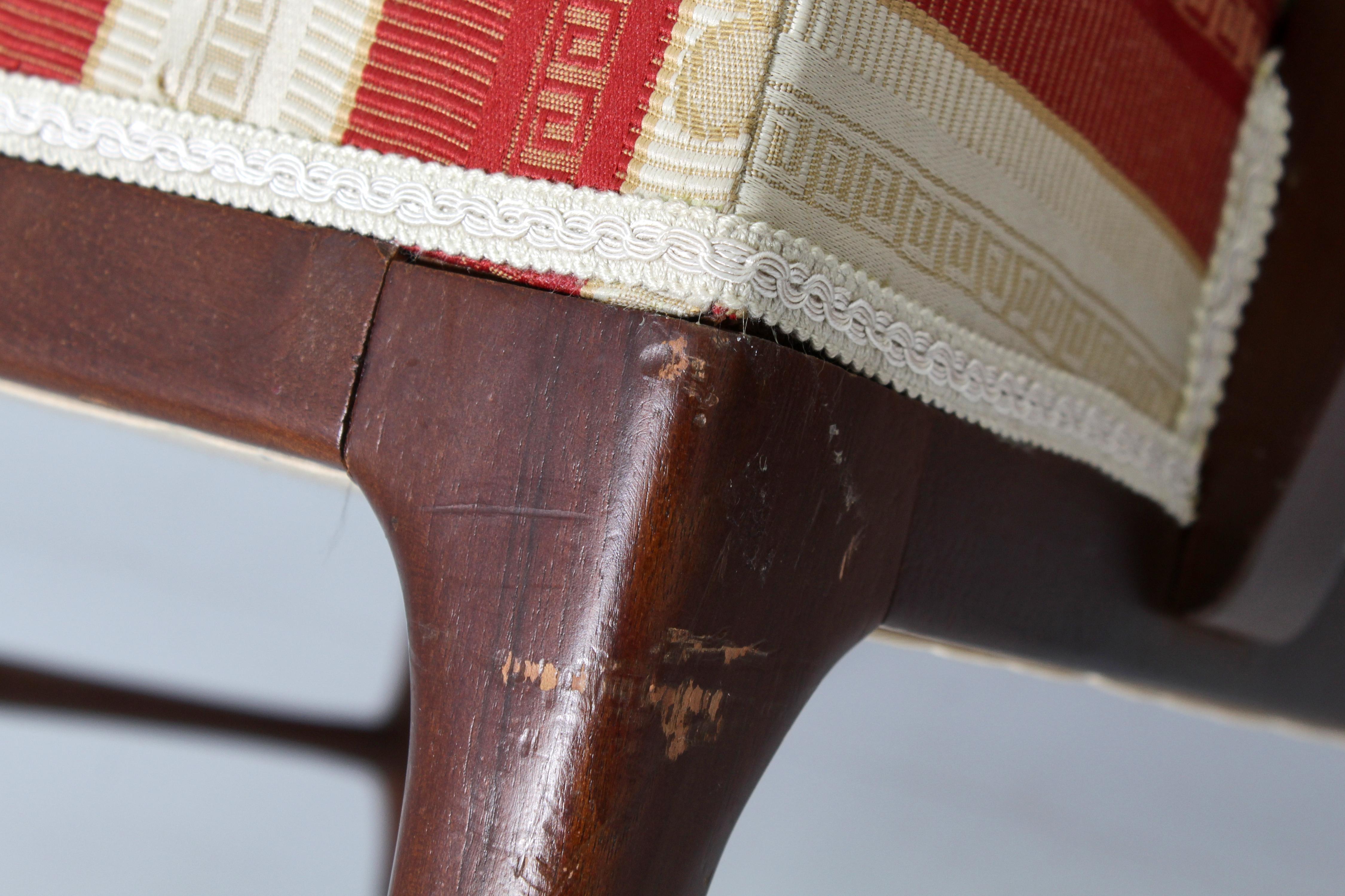 Mid-Century-Sessel aus Holz und Satin, P. Buffa für Frama, 60er Jahre, Italien  im Angebot 9