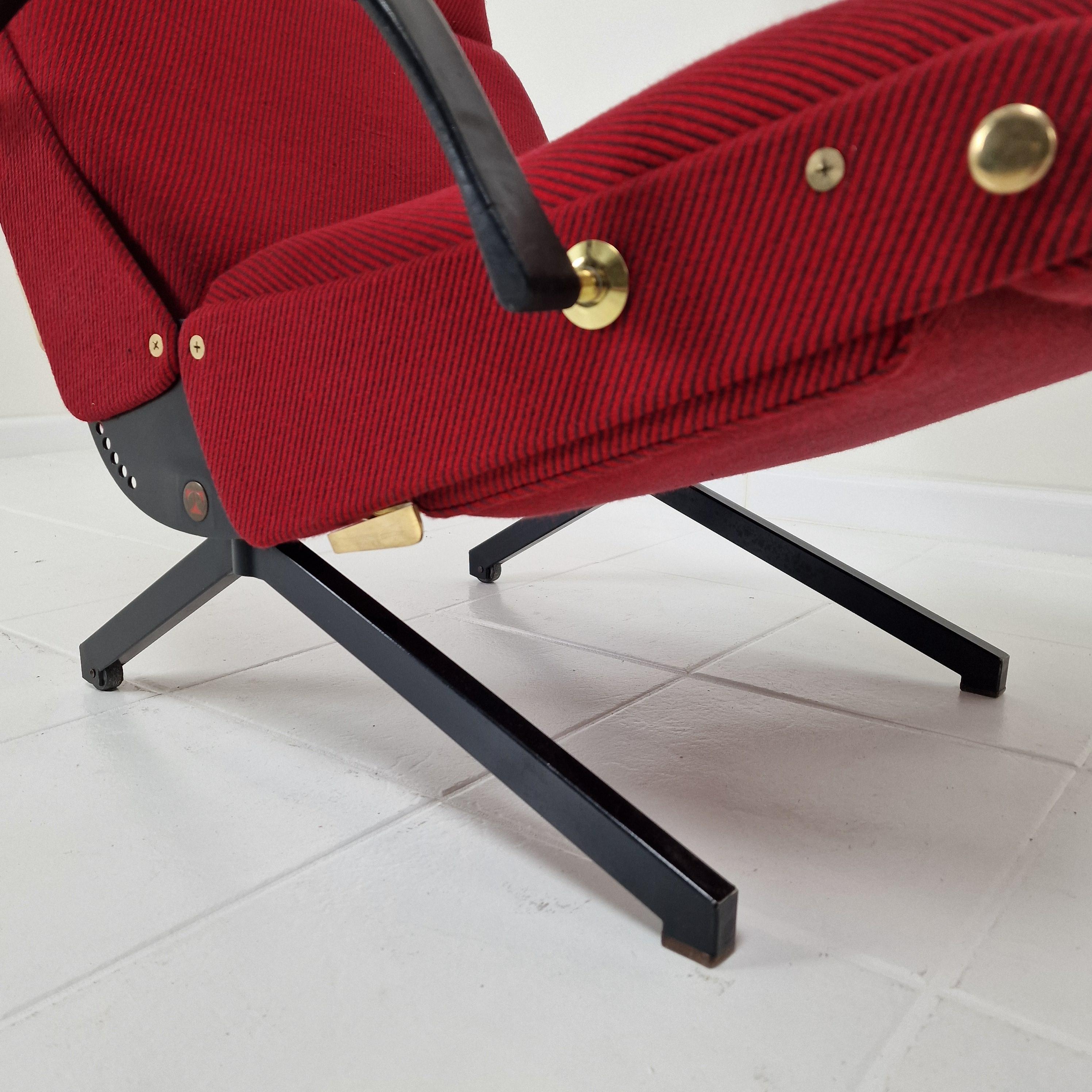 Mid-Century P40 Reclining Lounge Chair by Osvaldo Borsani for Tecno, 1950's For Sale 5