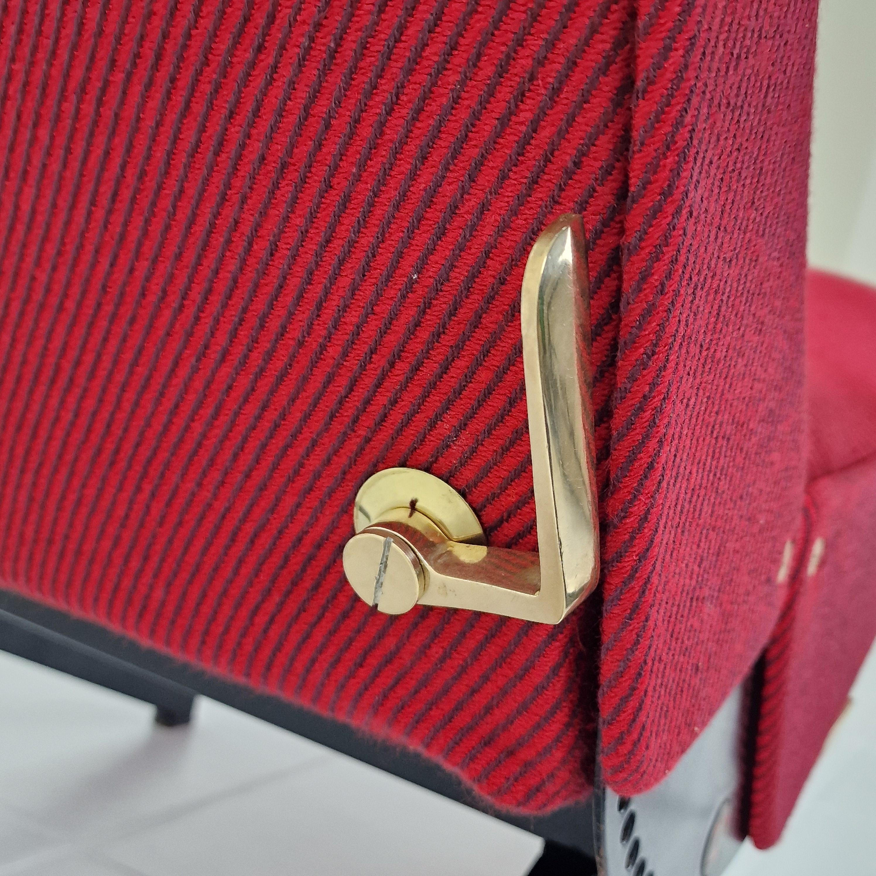 Mid-Century P40 Reclining Lounge Chair by Osvaldo Borsani for Tecno, 1950's For Sale 7