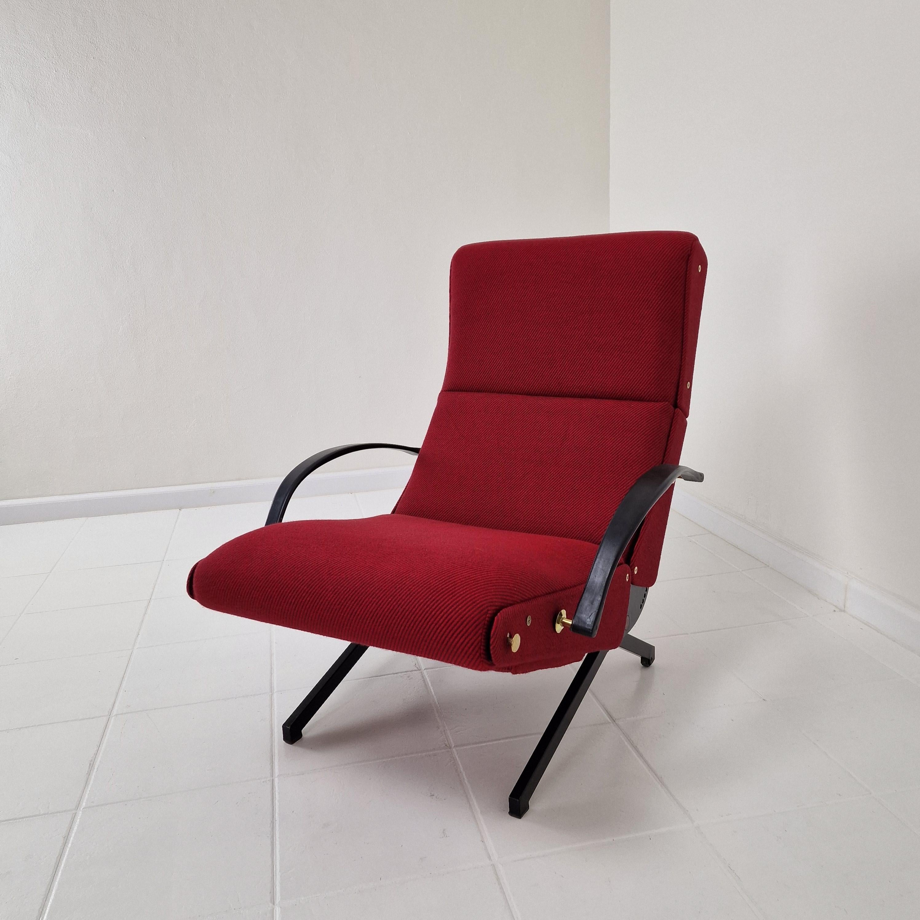 Mid-Century Modern Mid-Century P40 Reclining Lounge Chair by Osvaldo Borsani for Tecno, 1950's For Sale