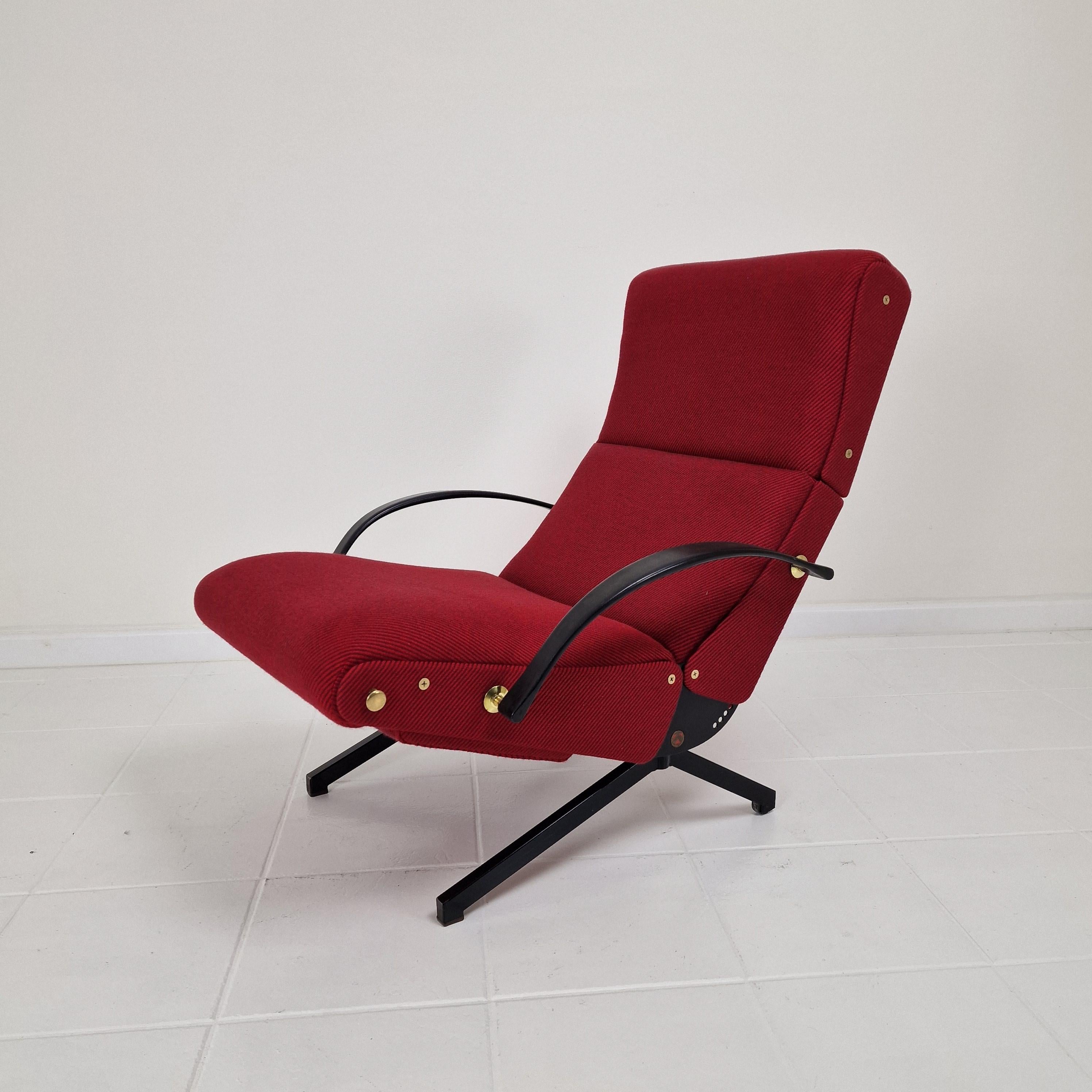 Mid-20th Century Mid-Century P40 Reclining Lounge Chair by Osvaldo Borsani for Tecno, 1950's For Sale