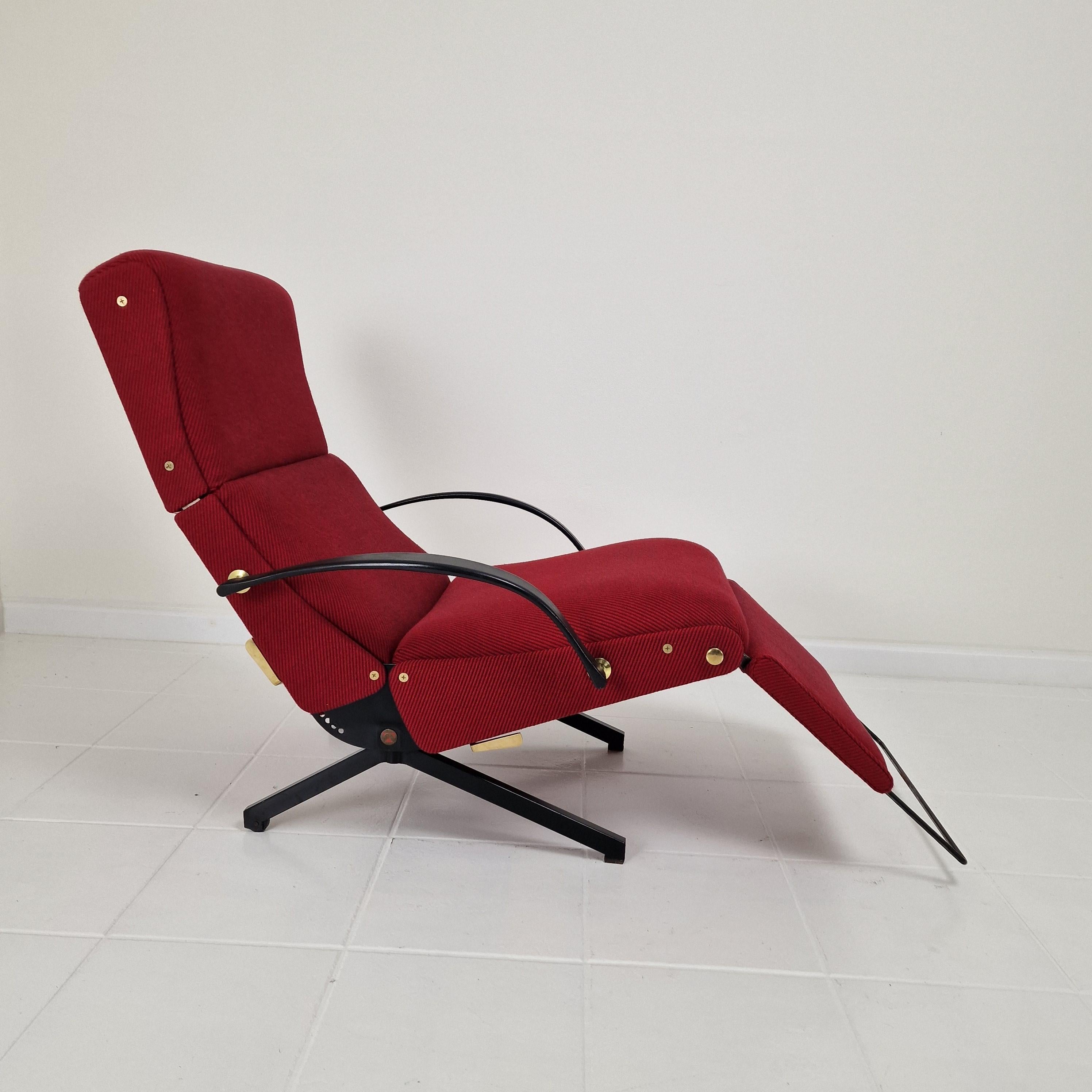 Mid-Century P40 Reclining Lounge Chair by Osvaldo Borsani for Tecno, 1950's For Sale 1
