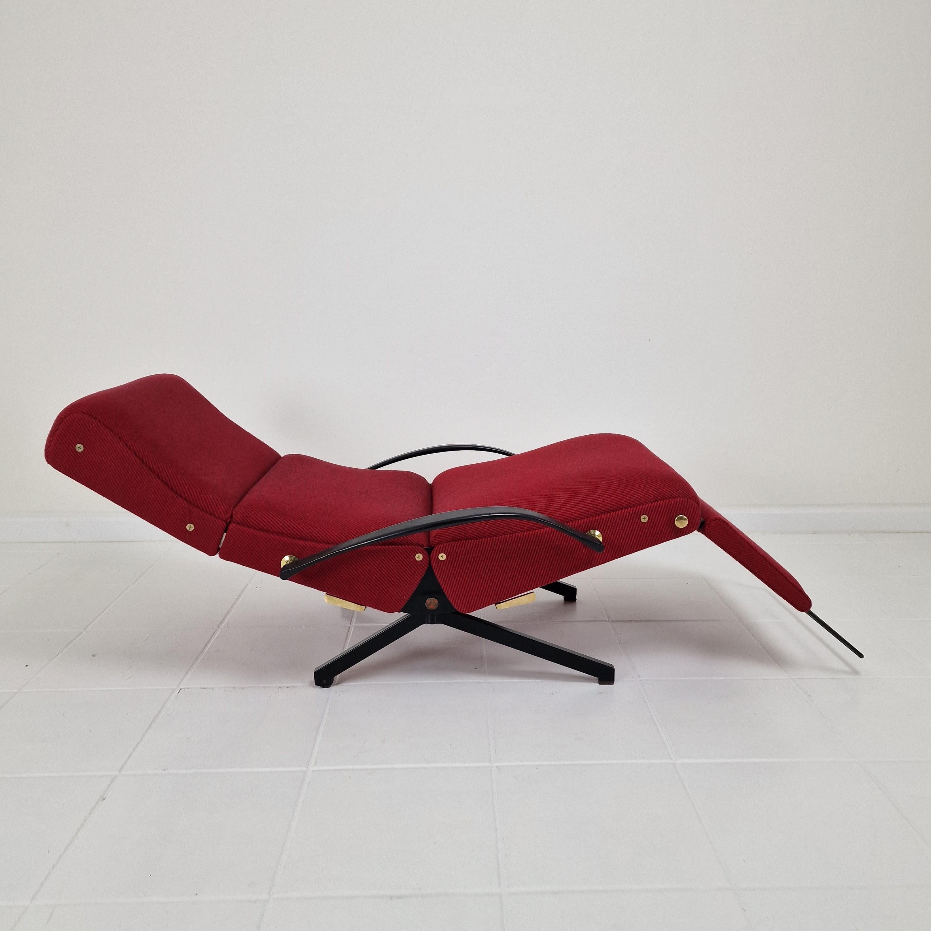 Mid-Century P40 Reclining Lounge Chair by Osvaldo Borsani for Tecno, 1950's For Sale 2