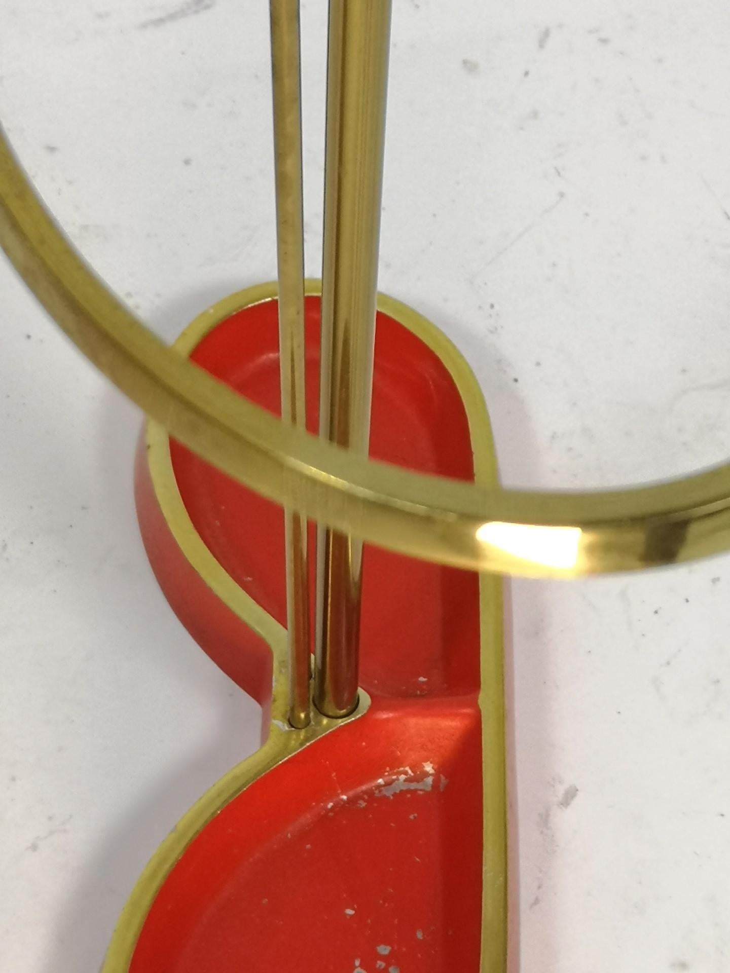 Mid Century Painted Brass Umbrella Stand, 1960's For Sale 5