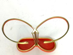 Mid Century Painted Brass Umbrella Stand, 1960's