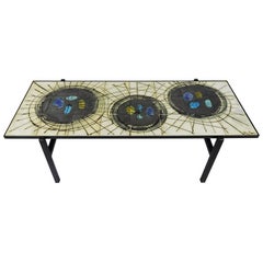 Midcentury Painted Ceramic Coffee Table from Belarti