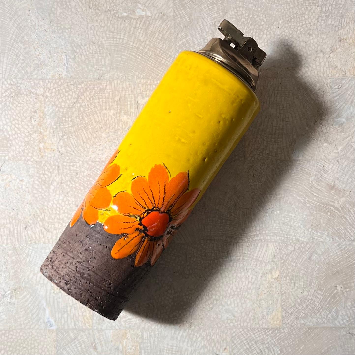 Mid century painted ceramic lighter by Aldo Londi for Bitossi, 1960s For Sale 1