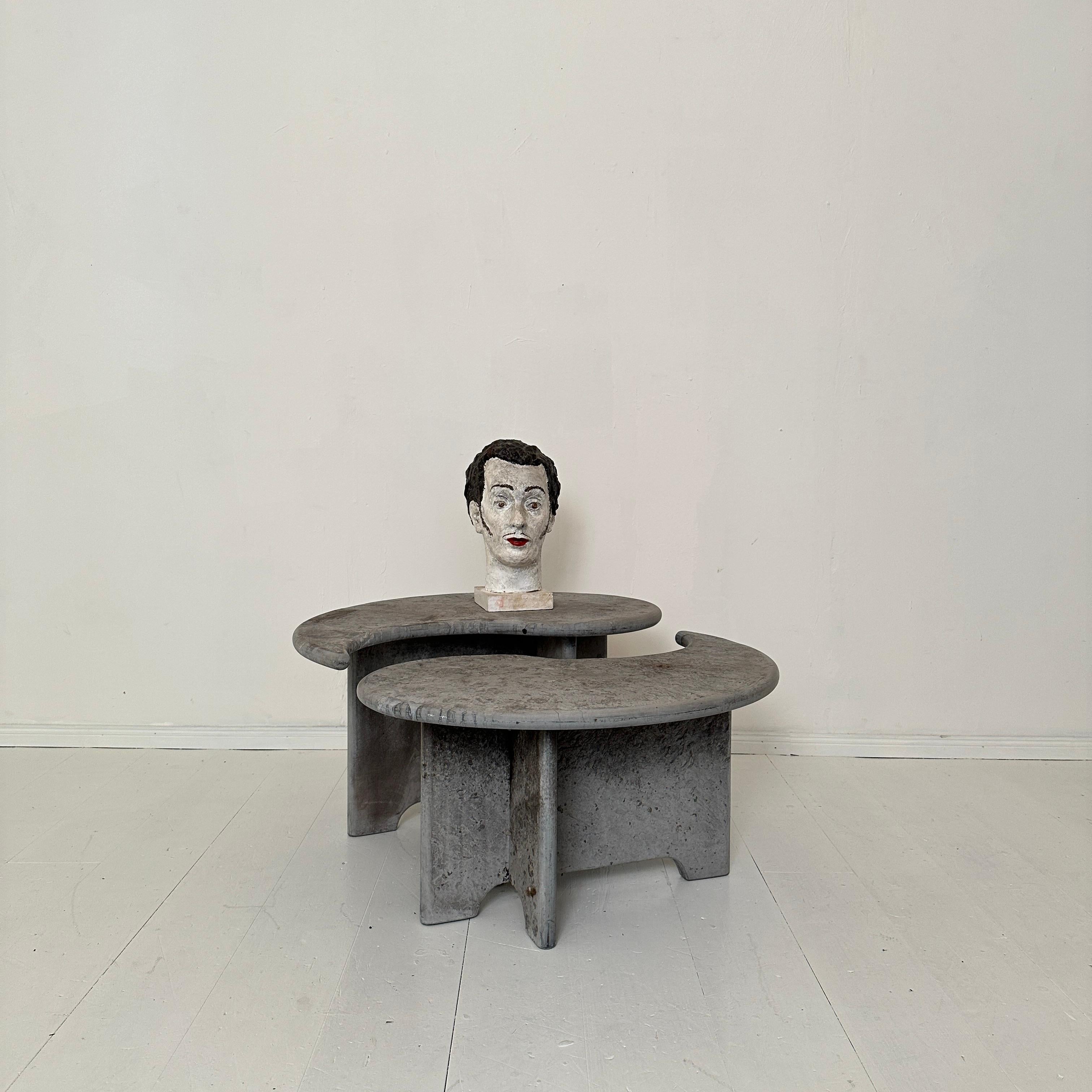 Mid-Century Modern Mid Century Painted Paper Mache Bust of Salvador Dali, Spain, around 1970 For Sale
