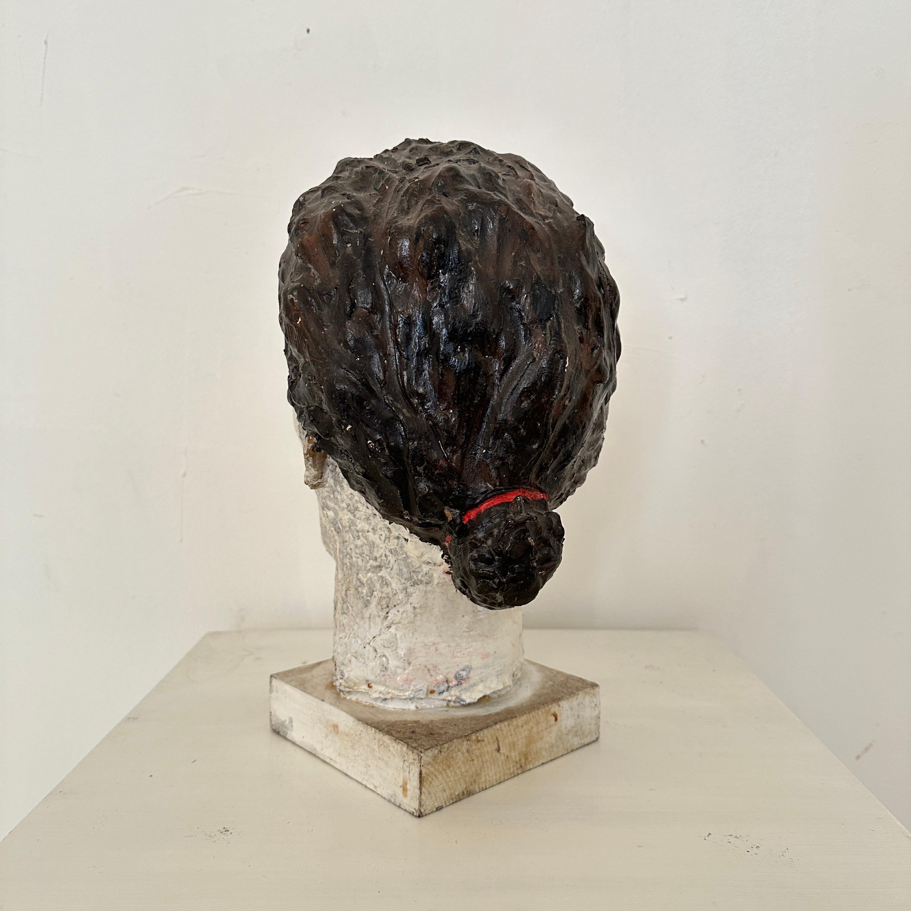 Mid Century Painted Paper Mache Bust of Salvador Dali, Spain, around 1970 For Sale 1