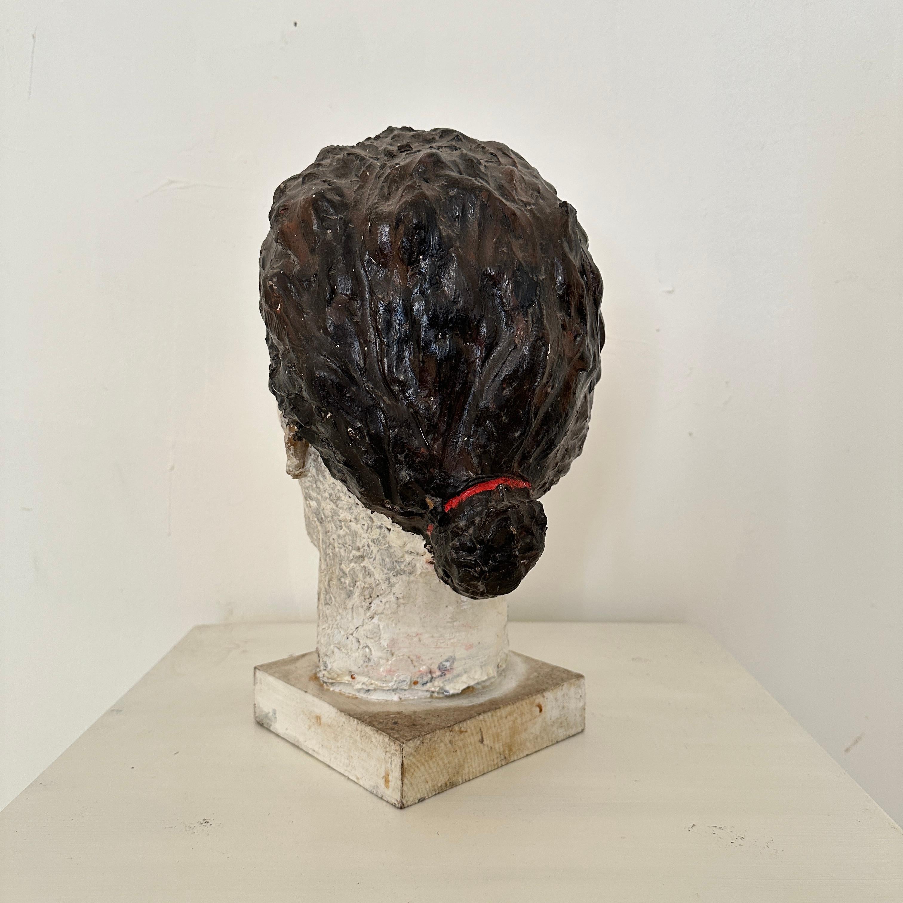 Mid Century Painted Paper Mache Bust of Salvador Dali, Spain, around 1970 For Sale 2