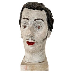 Bemalte Papiermaché-Büste von Salvador Dali aus der Mitte des Jahrhunderts, Spanien, um 1970