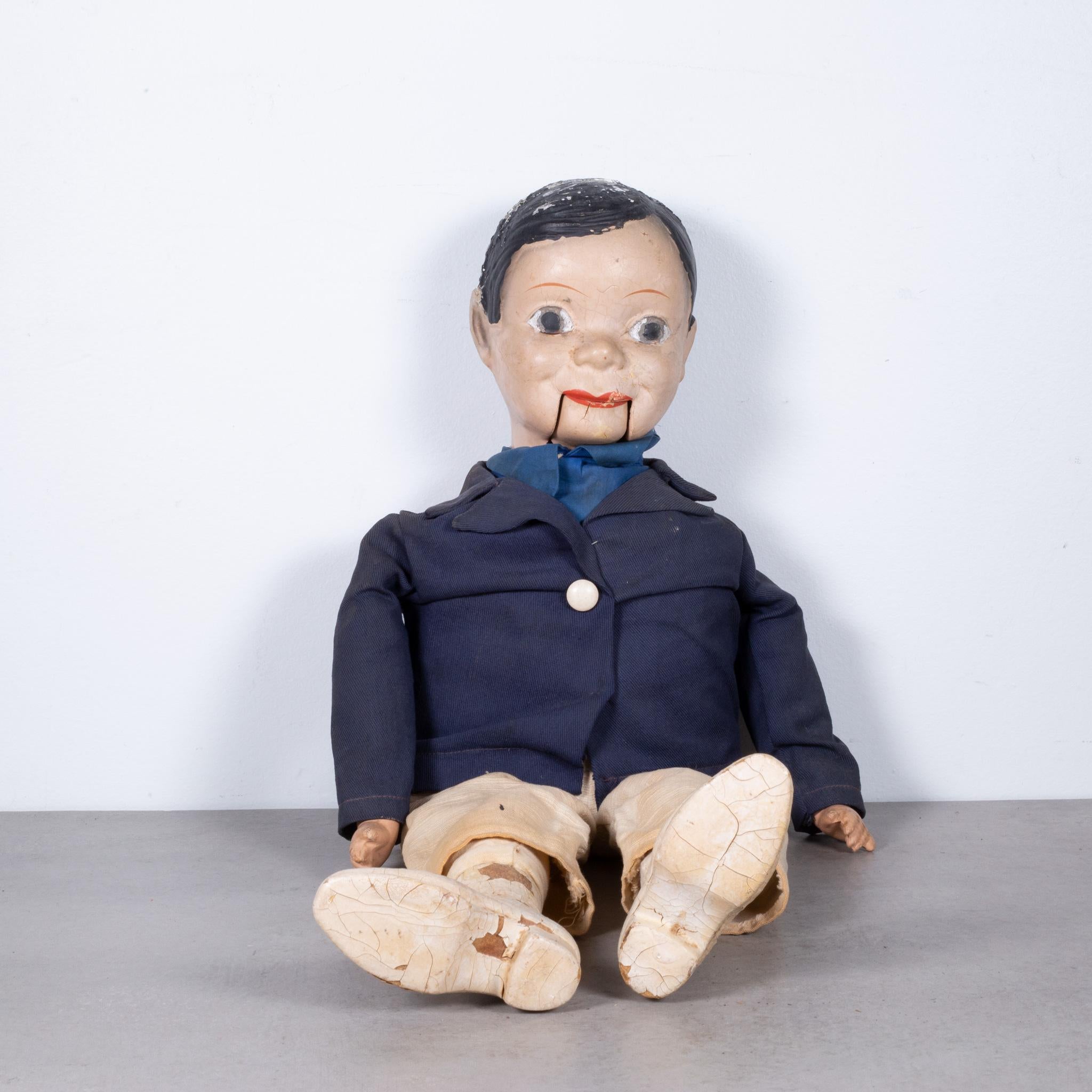 Bemalte Ventriloquist Dummy aus der Mitte des Jahrhunderts, um 1960 (Moderne der Mitte des Jahrhunderts) im Angebot