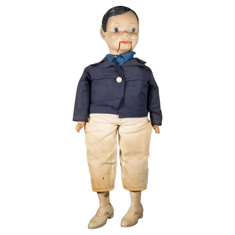 Midcentury Painted Ventriloquist Dummy, circa 1960 For Sale at 1stDibs