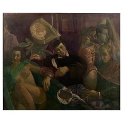 Peinture du milieu du siècle signée J Beravas