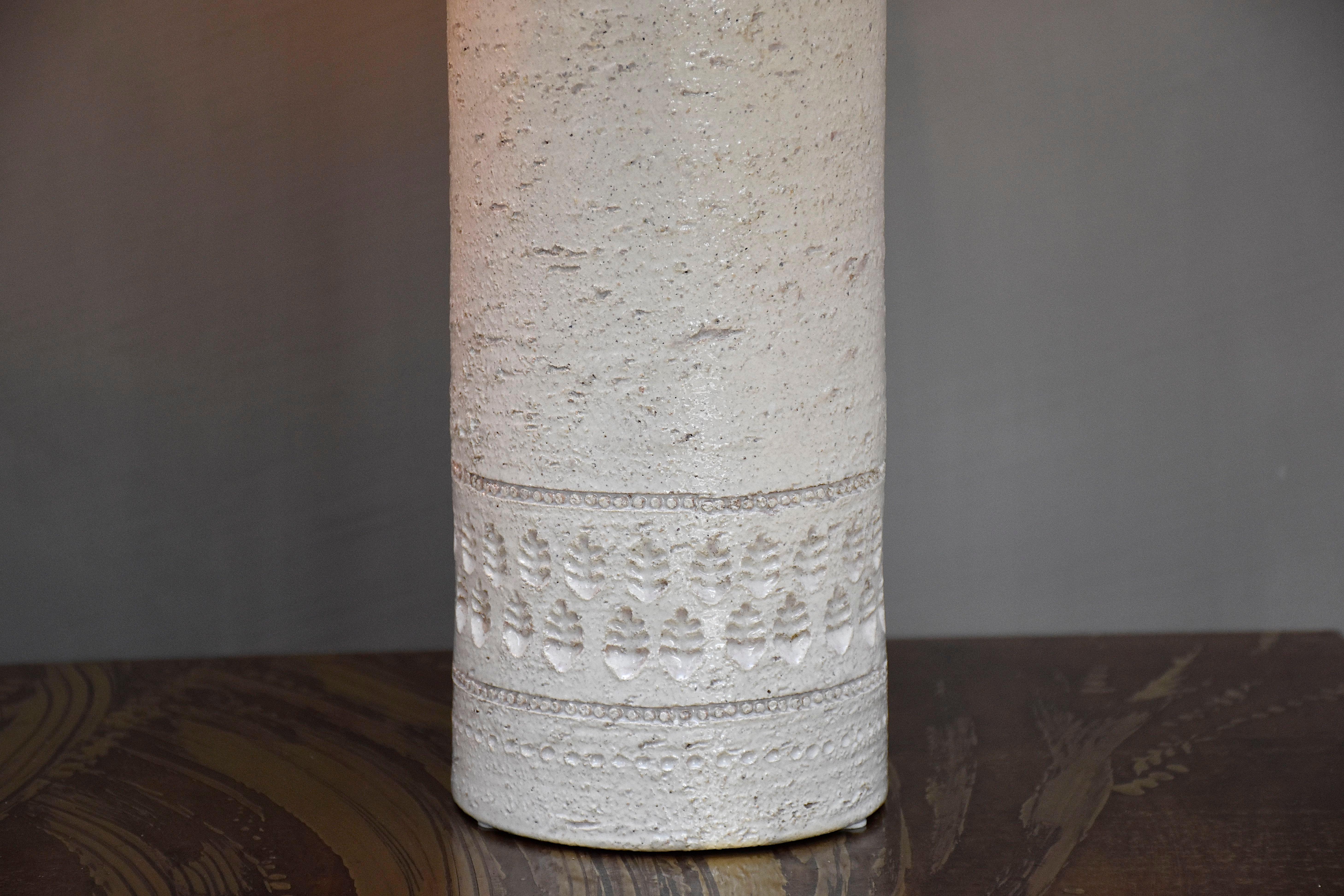 italien Paire de grandes lampes de table en céramique du milieu du siècle dernier par Bitossi pour Bergboms en vente