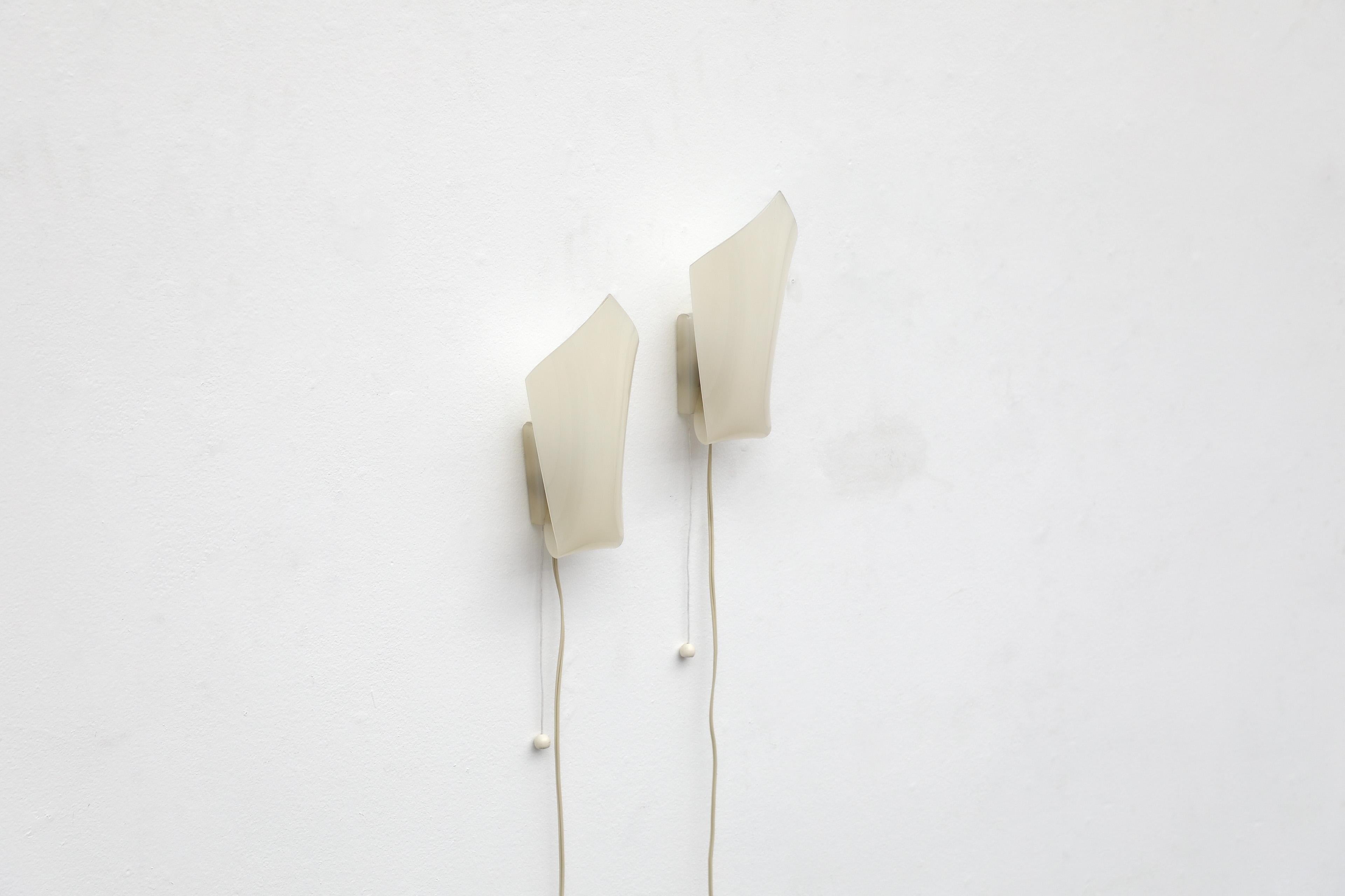 Mid-Century Modern Mid-Century Pair of 1950's Hans Hoffmann-Lederer Plexi Wall Sconces