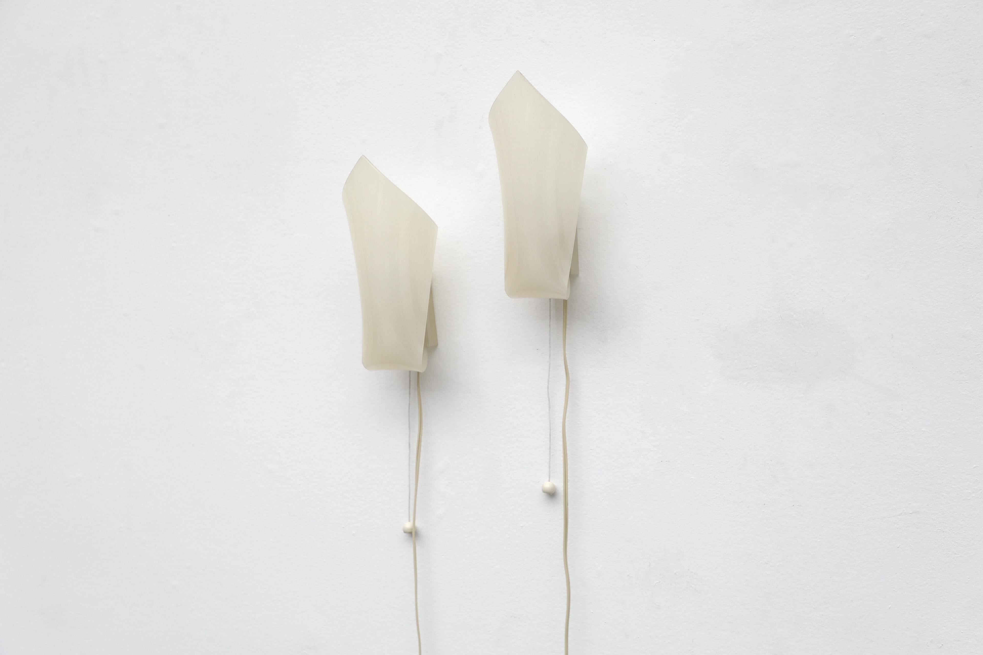 20th Century Mid-Century Pair of 1950's Hans Hoffmann-Lederer Plexi Wall Sconces